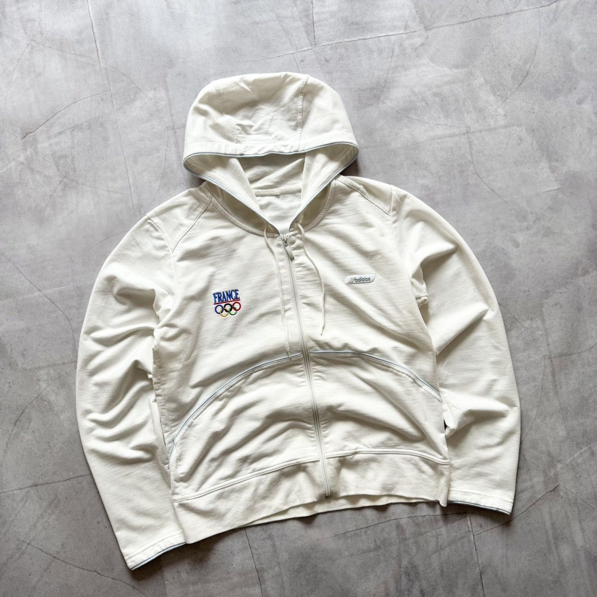 Adidas Vintage 90s Adidas France Olympics Game Zip Hoodie Size US S / EU 44-46 / 1 - 1 Thumbnail