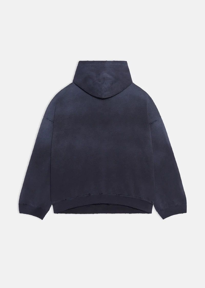 Balenciaga FW21 - NO COMMENT - Heavy Oversize Hoodie Runway Royal Blue Size US L / EU 52-54 / 3 - 9 Thumbnail