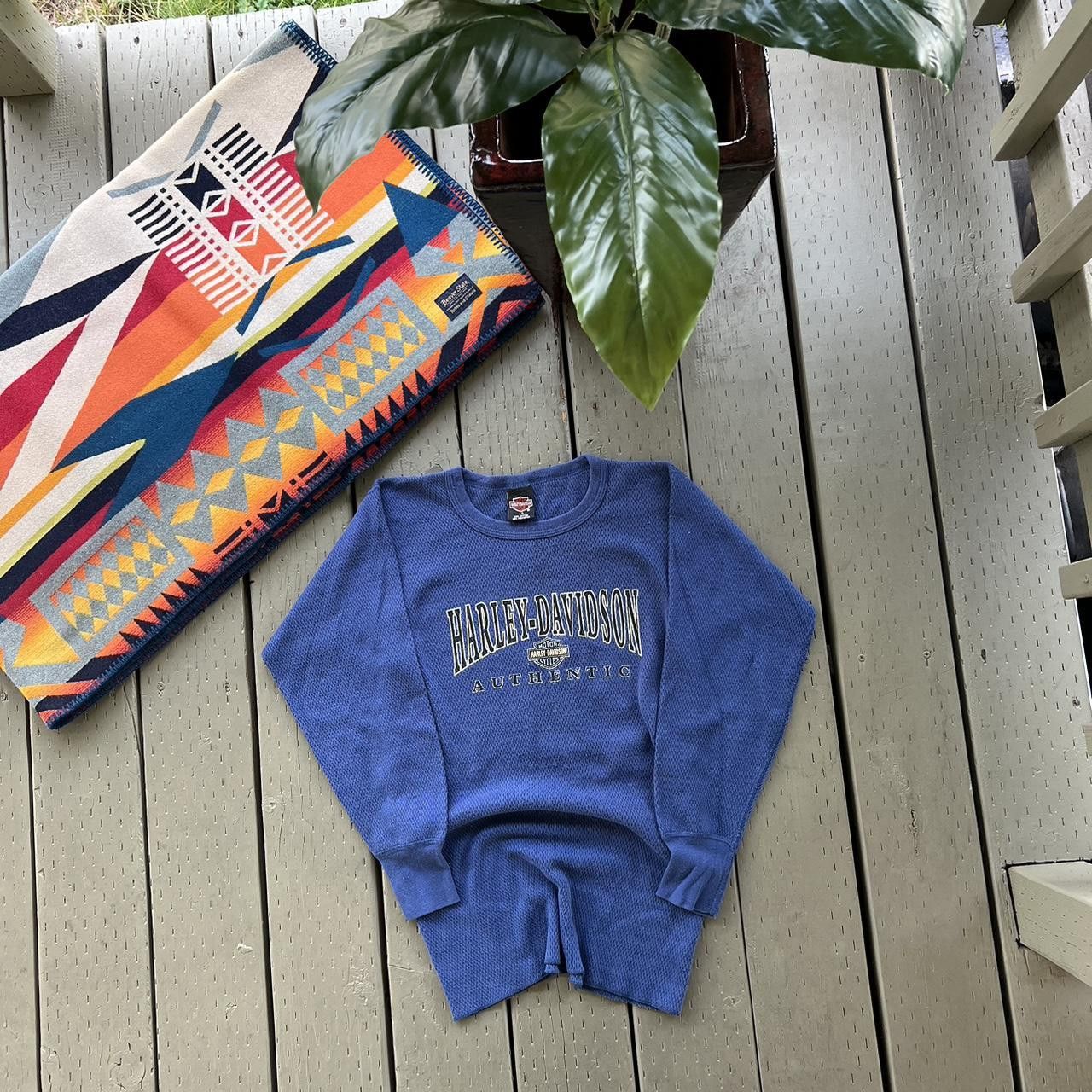 Harley Davidson × Vintage VVintage Harley Davidson Long Sleeve Thermal Size US L / EU 52-54 / 3 - 4 Thumbnail