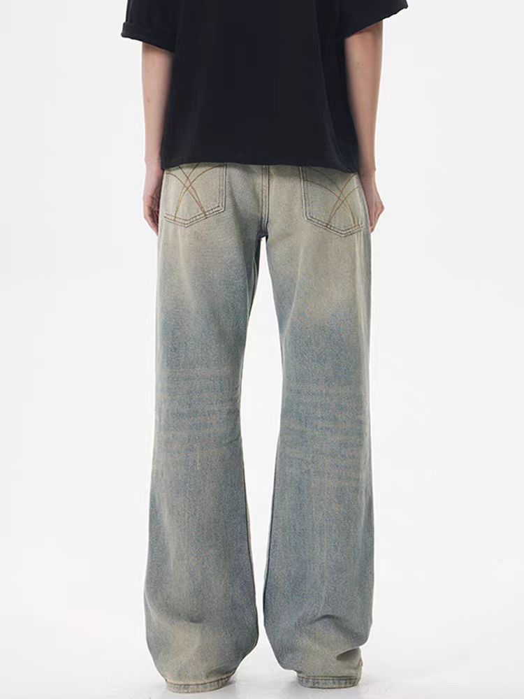 Japanese Brand × Jean Washed yellow clay ripped micro flare baggy jeans Size US 31 - 5 Thumbnail