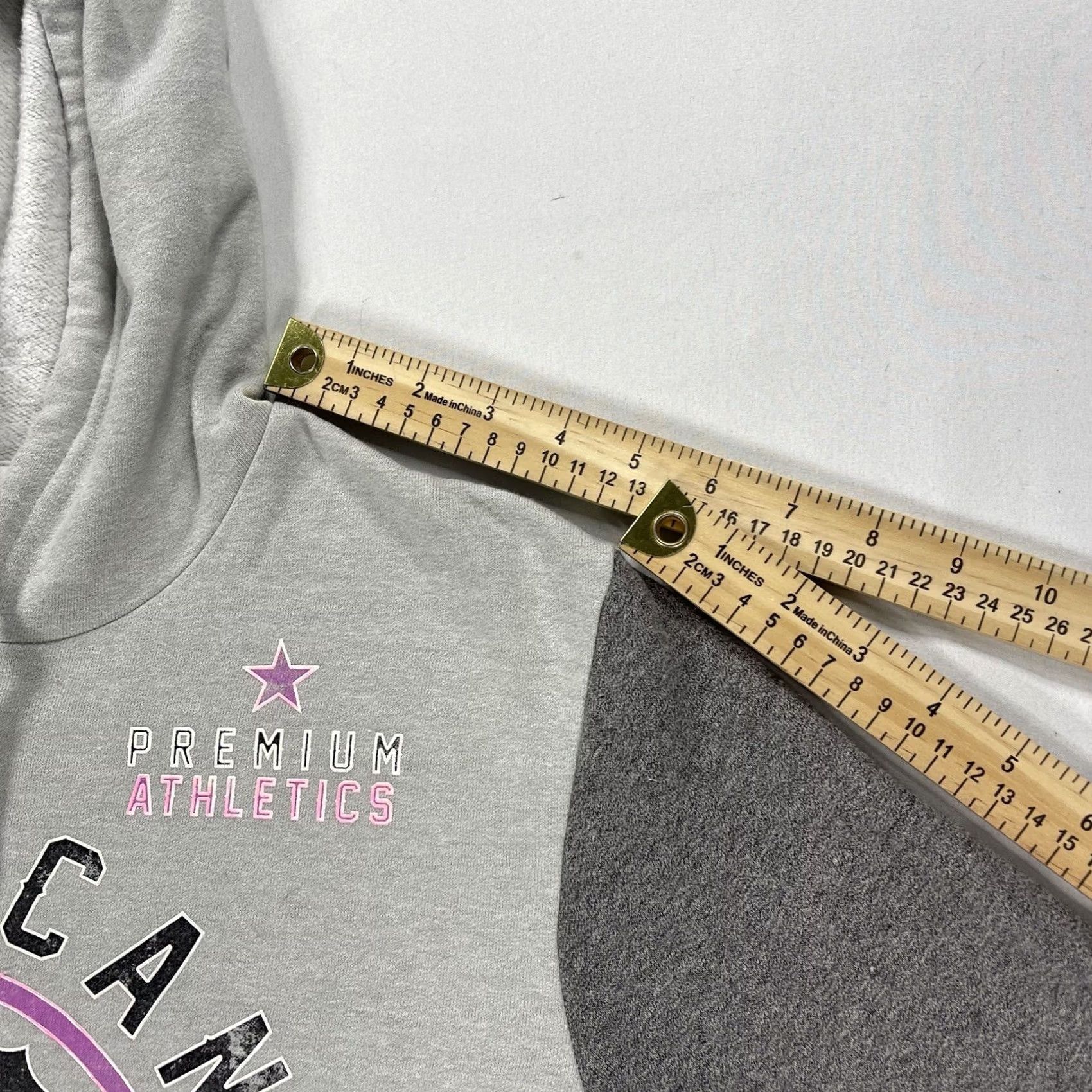 Vintage American Fighter Hoodie Women L Pink Gray Purple Pullover Hooded Casual Activewear Knit Cotton Blend Modern Classic Sweatshirt Size L / US 10 / IT 46 - 7 Thumbnail