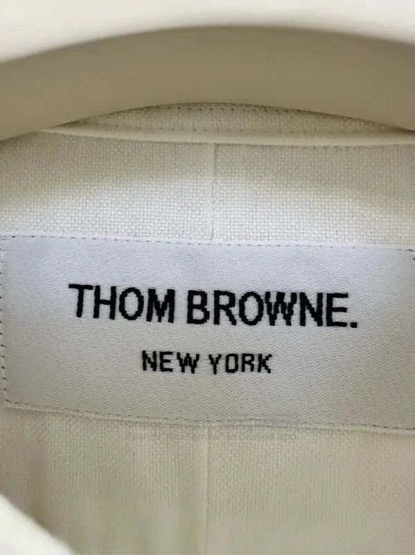 Thom Browne Thom Browne White Striped Long Sleeve Shirt . Size US M / EU 48-50 / 2 - 4 Thumbnail