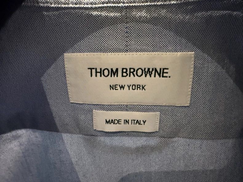 Thom Browne Thom Browne size2 Three-color collar shirt in blue Size US M / EU 48-50 / 2 - 3 Thumbnail