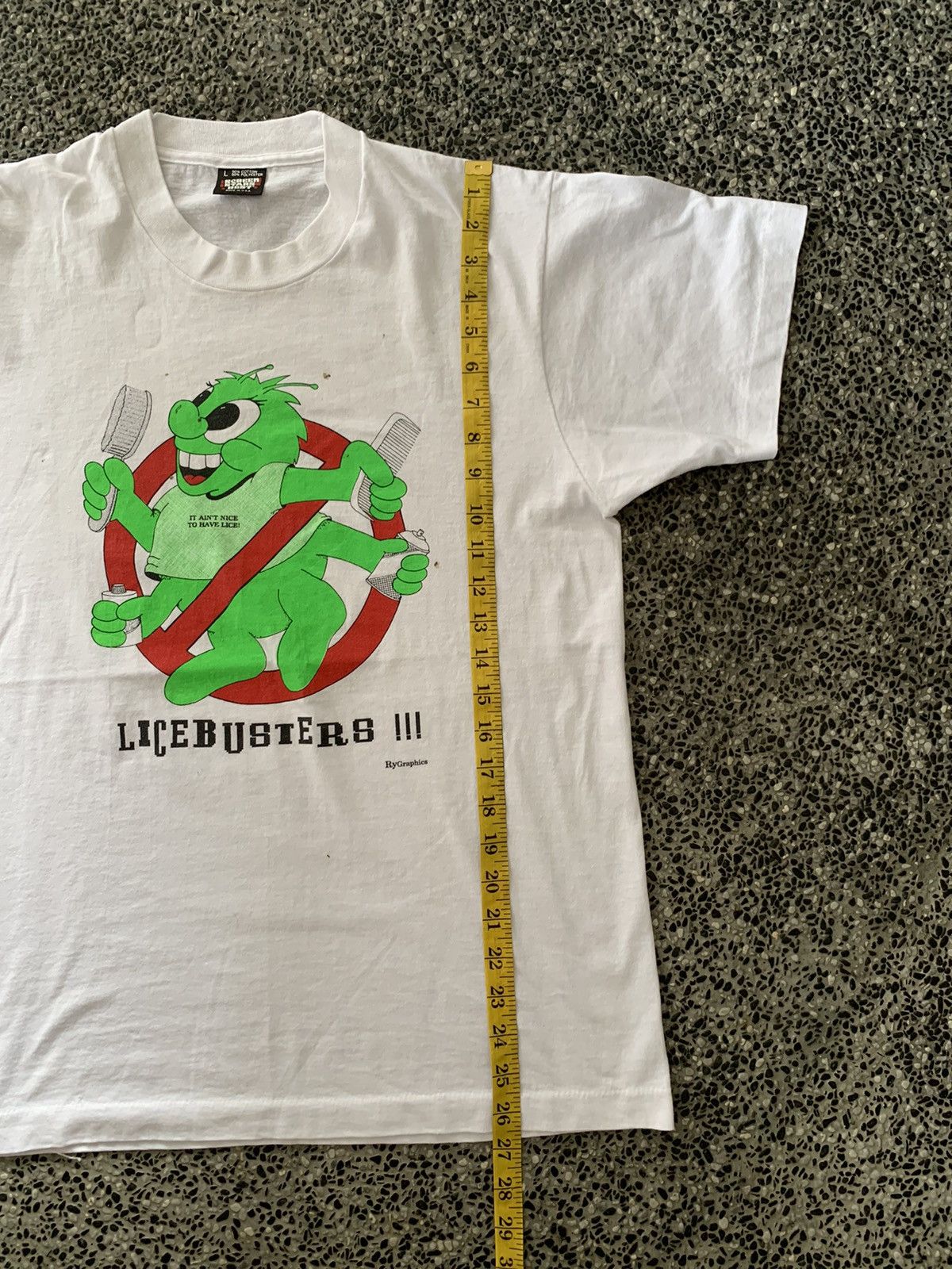 Vintage Vintage 90s Licebusters Ry Graphics T shirt Size US L / EU 52-54 / 3 - 10 Thumbnail
