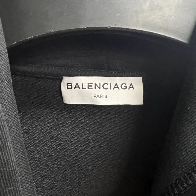 Balenciaga Balenciaga Latest Black Hat Printed Logo Hoodie-2506 Size US S / EU 44-46 / 1 - 2 Thumbnail