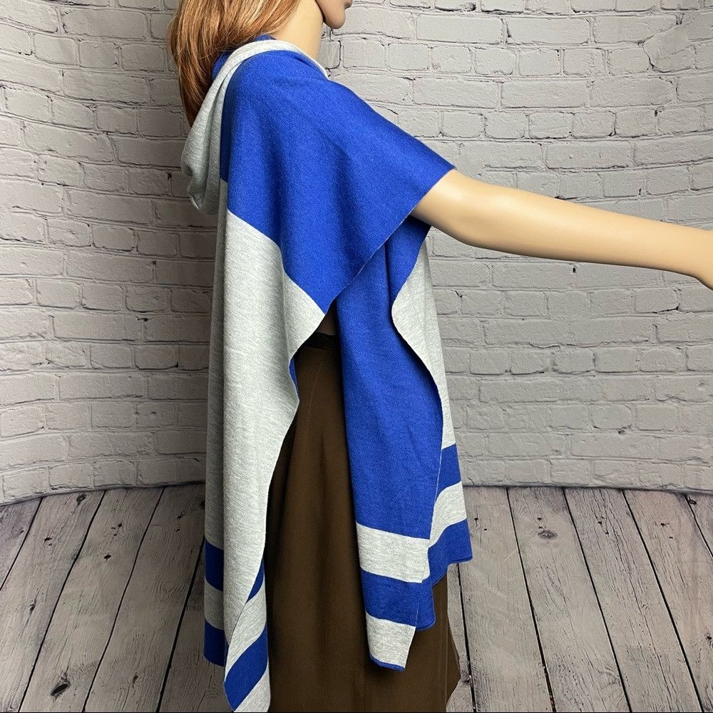 Other NWT New $238 Kokun Bamboo Cashmere Grey Blue Hooded Double- Size S / US 4 / IT 40 - 3 Thumbnail