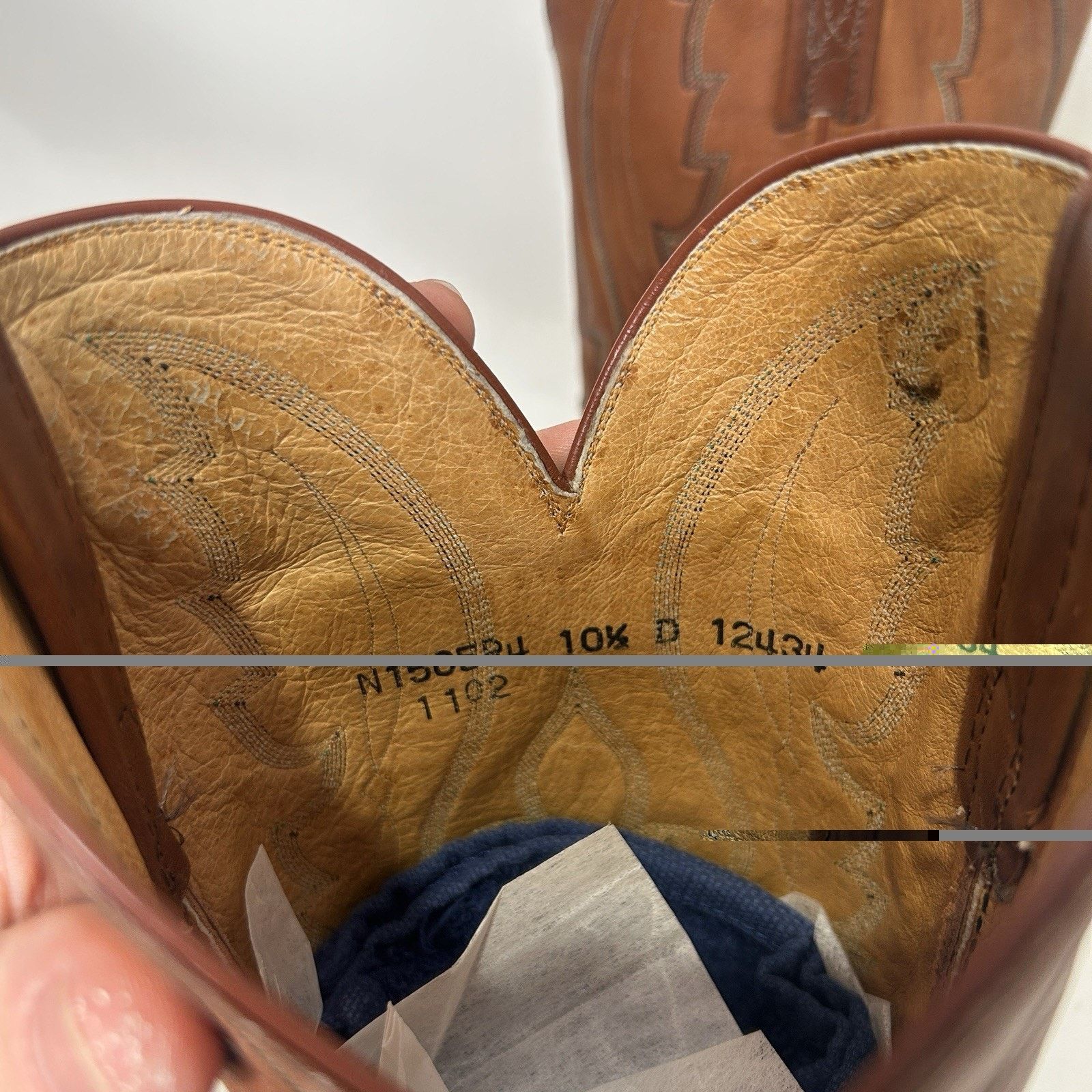Lucchese Vintage Lucchese 1883 Cowboy Boots Style 1505 Men’s 10.5D Size US 10.5 / EU 43-44 - 11 Thumbnail