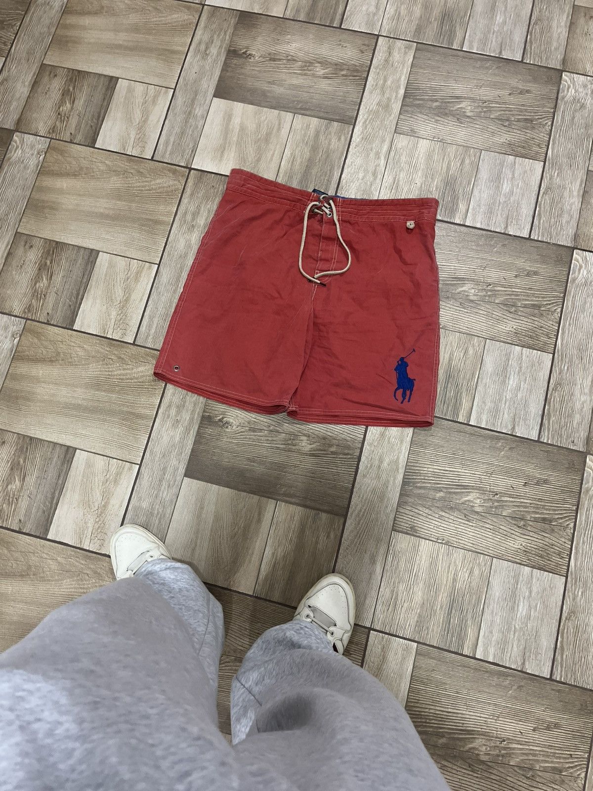 Polo Ralph Lauren Ralph Lauren Big Pony Swim Shorts – Red/Navy Size US 33 - 1 Thumbnail