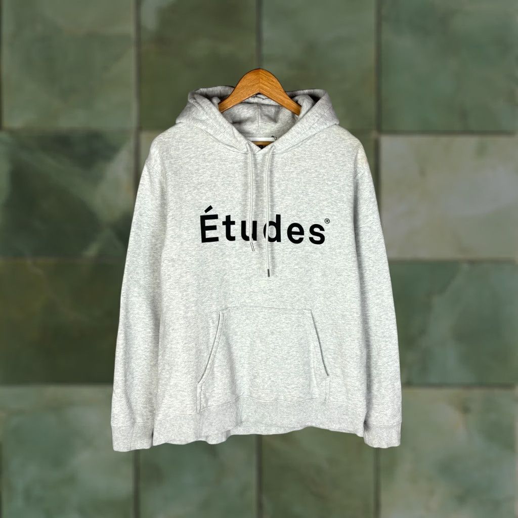 Vintage Etudes Hoodie Gray Cotton Size L Mens Pullover Size US L / EU 52-54 / 3 - 1 Thumbnail