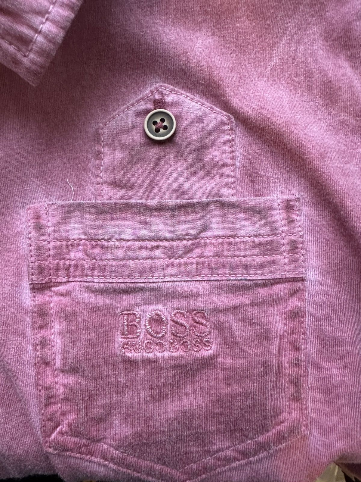 Hugo Boss Vintage HUGO BOSS Retro Poli Mens T-Shirt Wash Pink Cotton Size US XL / EU 56 / 4 - 6 Thumbnail