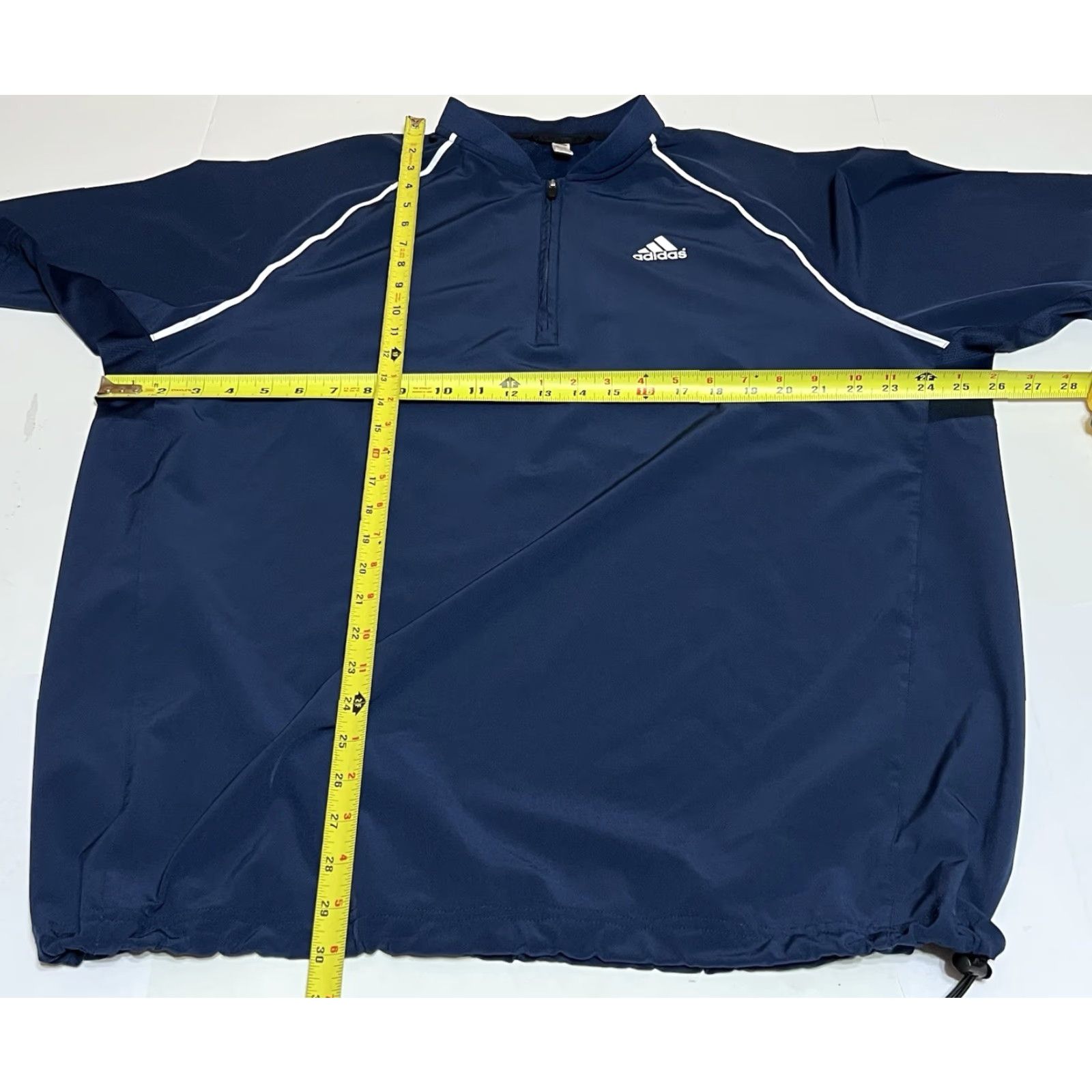 Adidas Adidas Batting Jacket Mens L Blue Short Sleeve Zip Pullover Be​havior: Windbreaker, Activewear, Baseball Size US 33 - 4 Thumbnail
