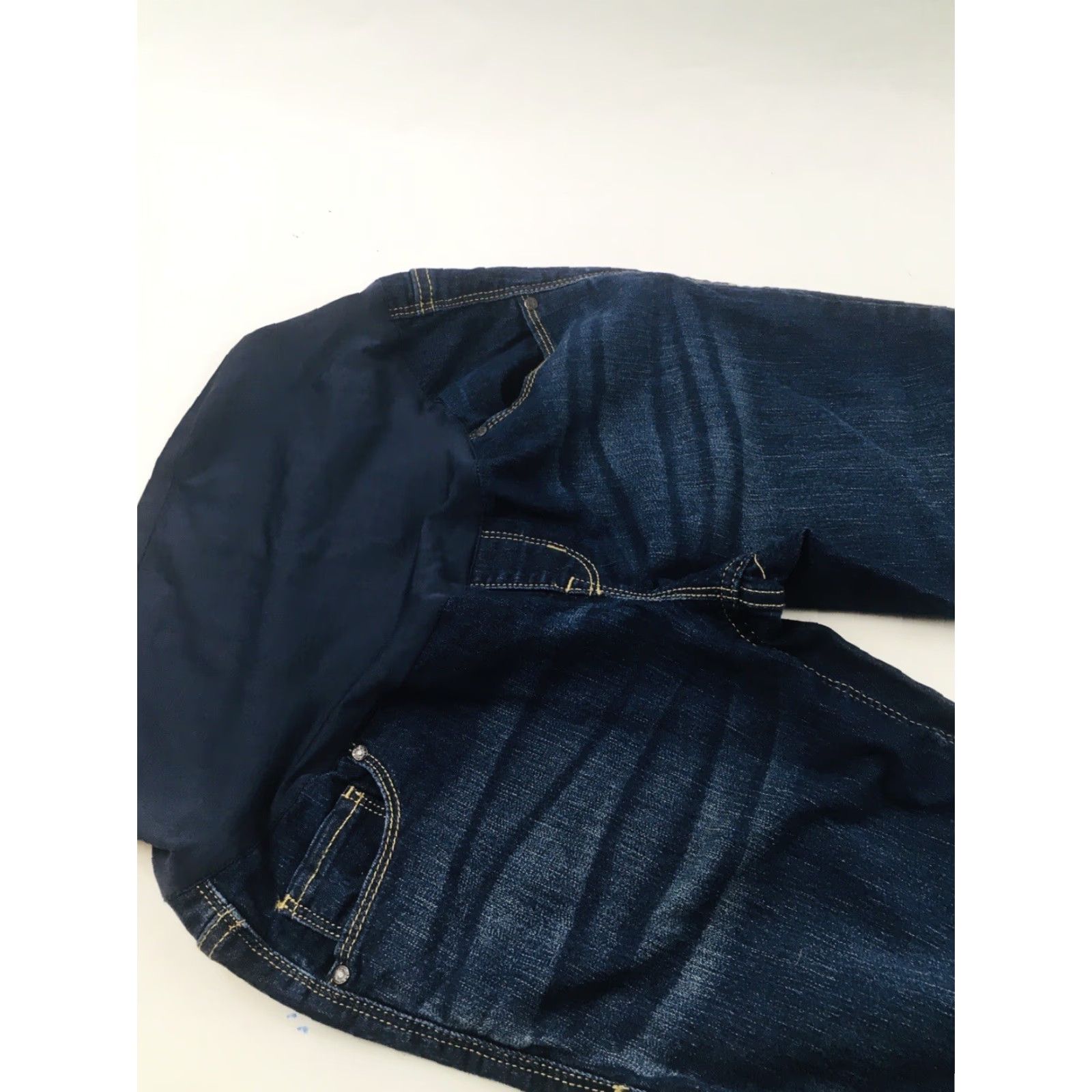 Old Navy Old Navy Jeans Size 6 Dark Blue Maternity Full Panel Skinny Straight Leg Pockets Size 28" / US 6 / IT 42 - 5 Thumbnail