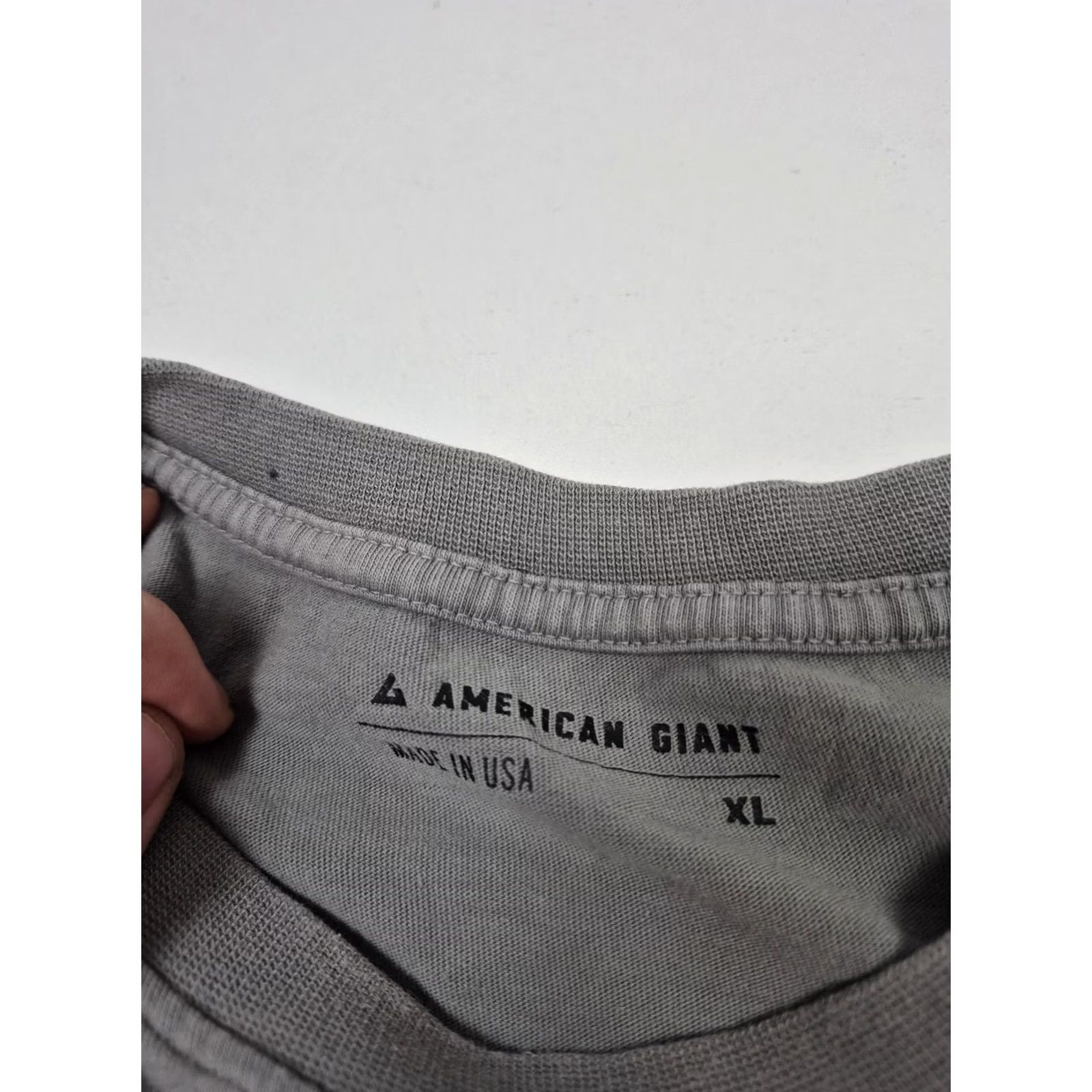 Vintage American Giant Shirt Mens XL Gray Short Sleeve Crewneck Tee Made USA Tagless Size US XL / EU 56 / 4 - 2 Thumbnail