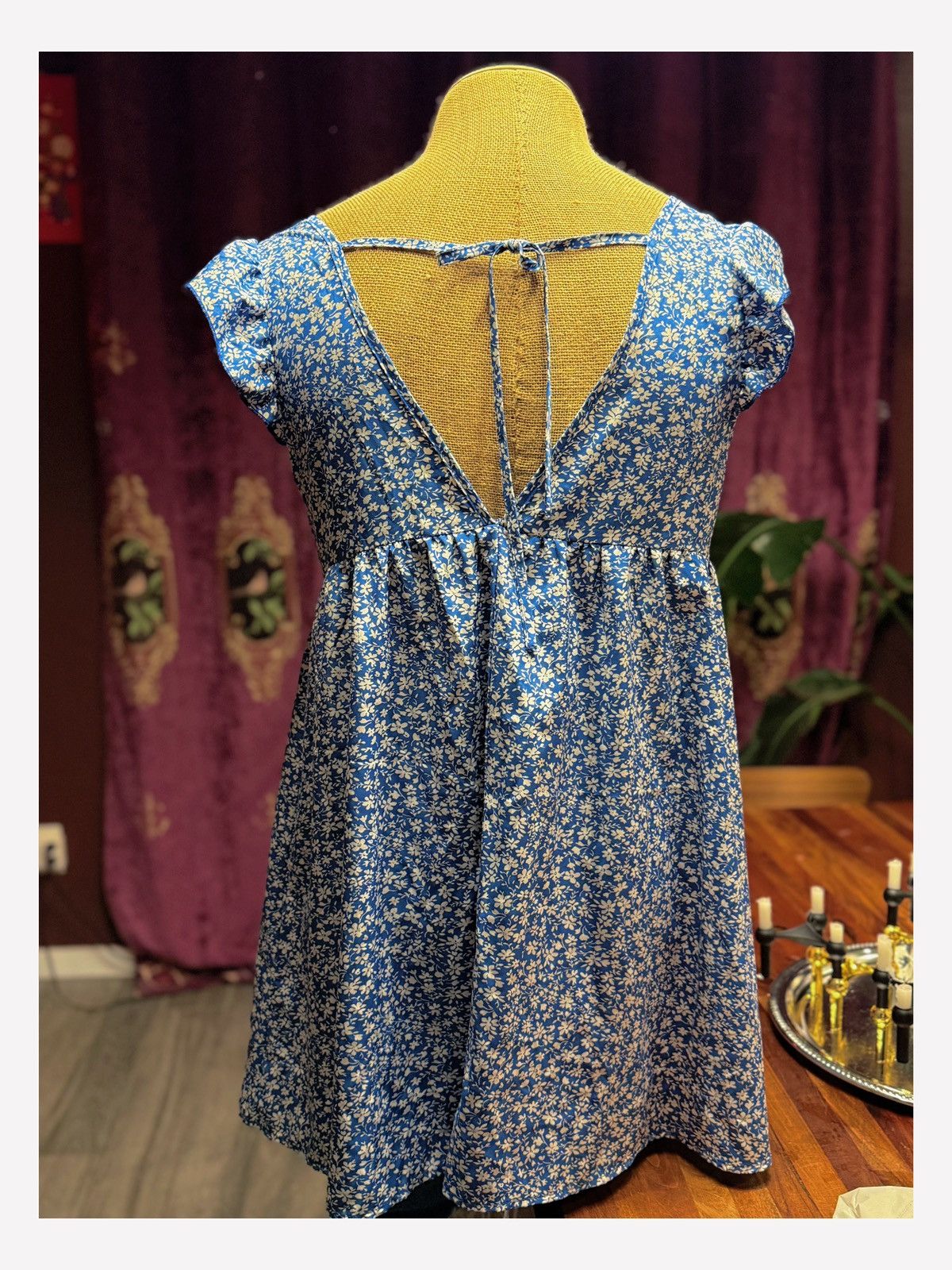 Other Blue Floral Babydoll Dress The sweetest cottagecore vibes Size M / US 6-8 / IT 42-44 - 4 Thumbnail