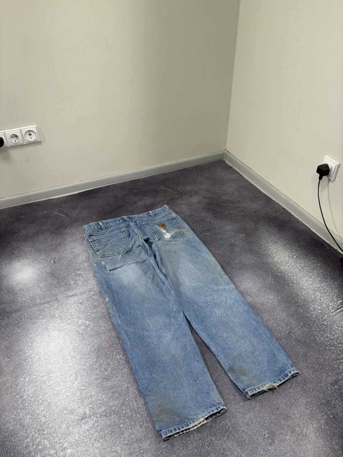 Carhartt Vintage Carhartt Relaxed Fit Faded Blue Work Denim Jeans Size US 34 / EU 50 - 3 Thumbnail