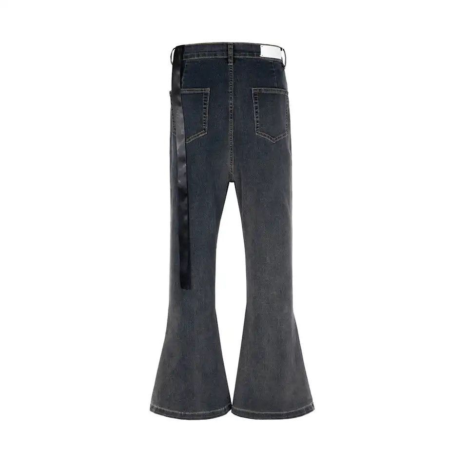 Japanese Brand RO Style Gradient Washed Sashes Flare Jeans Size US 30 / EU 46 - 6 Thumbnail