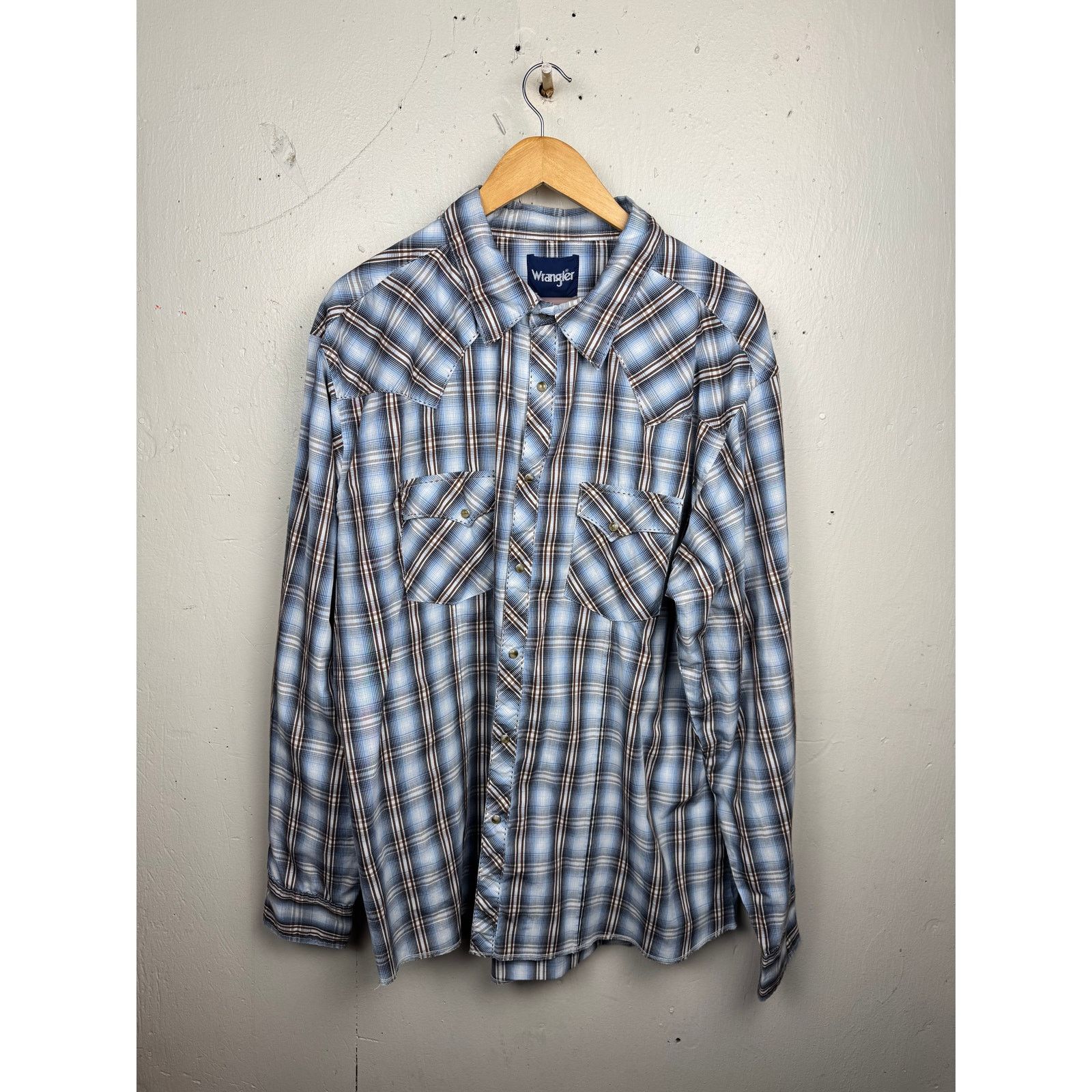 Wrangler Wrangler Pearl Snap Western Shirt – 2XL Oversized Fit Size US XXL / EU 58 / 5 - 1 Thumbnail