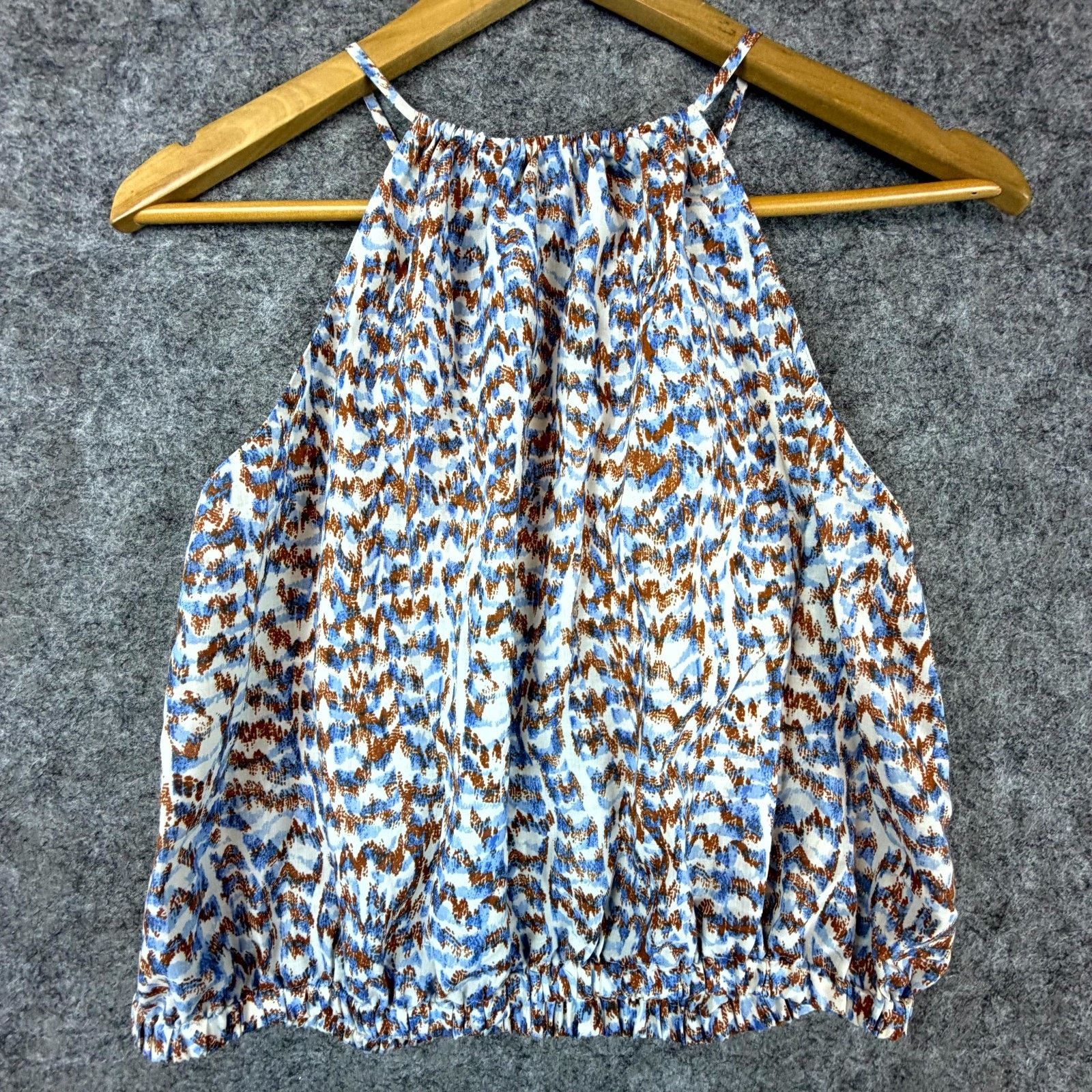 Theory Theory Gathered Camisole Womens XS Chevron Halter Boho Size XS / US 0-2 / IT 36-38 - 2 Thumbnail