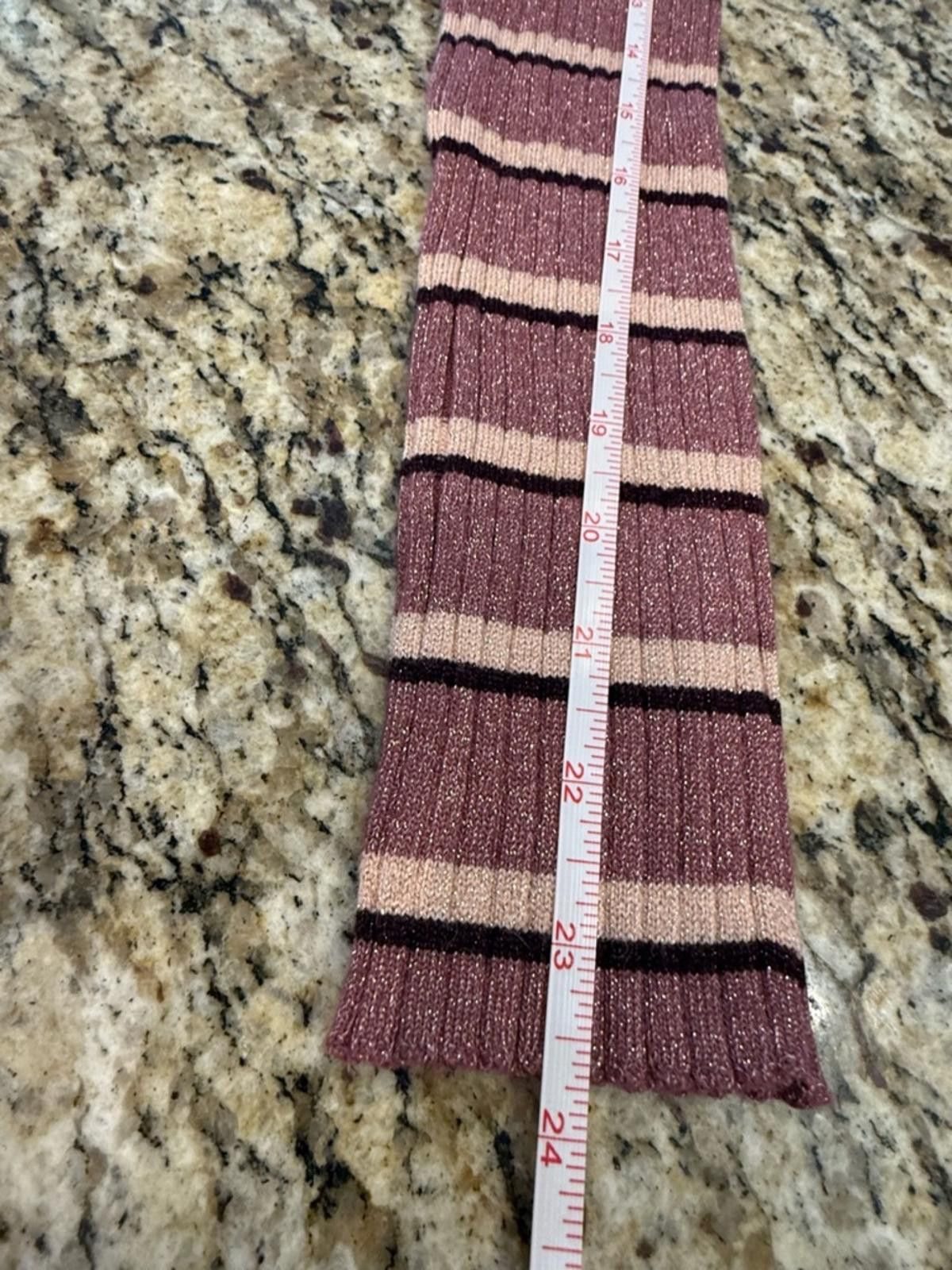 Nine West Nine West metallic stripe V neck sweater pink brown tan SZ M Size M / US 6-8 / IT 42-44 - 11 Thumbnail