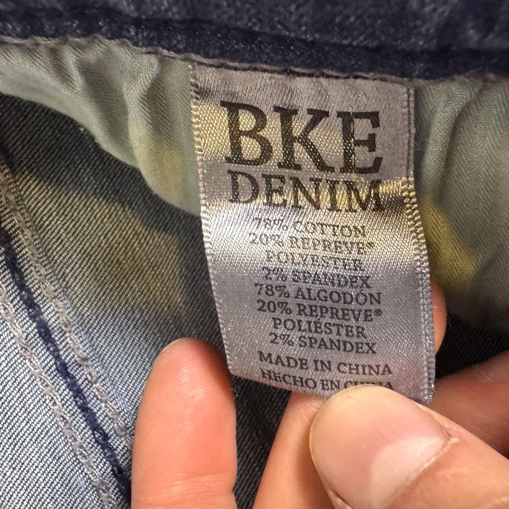 Vintage BKE Tyler Jeans Men 36S Straight Dark Wash Whisker Buckle Western Cowboy Utility Size US 36 / EU 52 - 7 Thumbnail