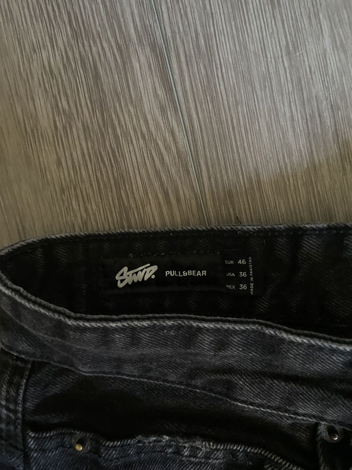 Pull & Bear Baggy Black Denim Jeans Jnco Pull and Bear Baggy Size US 36 / EU 52 - 2 Thumbnail