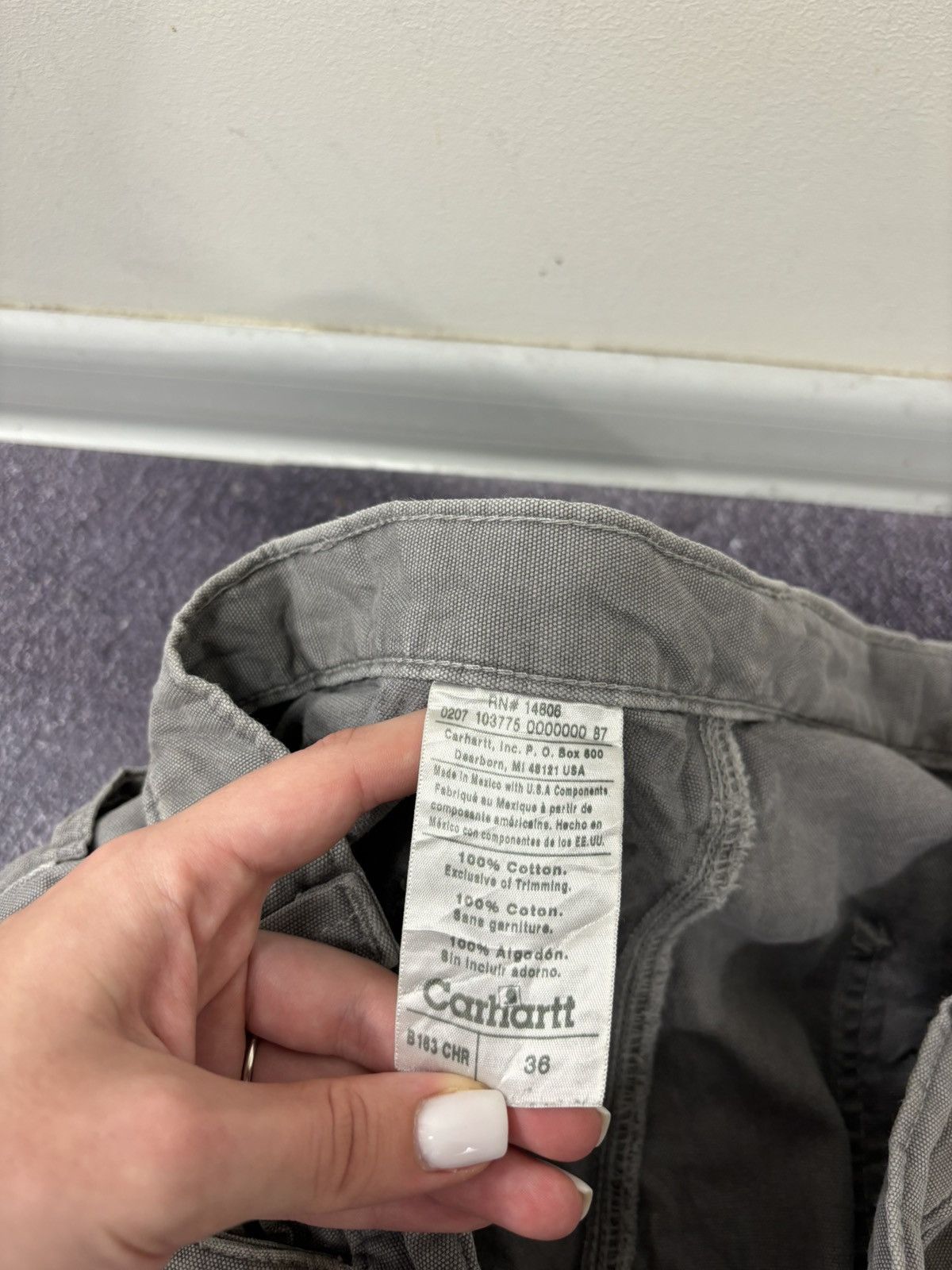 Carhartt Vintage Carhartt Y2K Workwear Grey Hype Skate Baggy Shorts Size US 36 / EU 52 - 13 Thumbnail