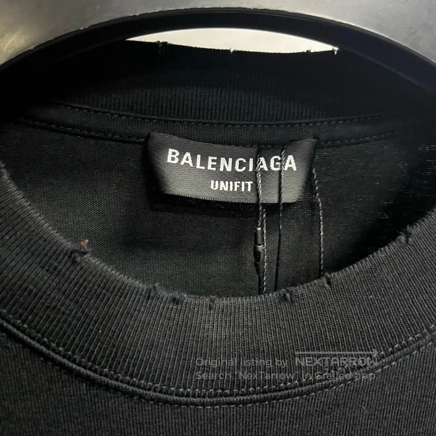 Balenciaga Balenciaga Black Letter Print Round Neck T. Size US S / EU 44-46 / 1 - 4 Thumbnail