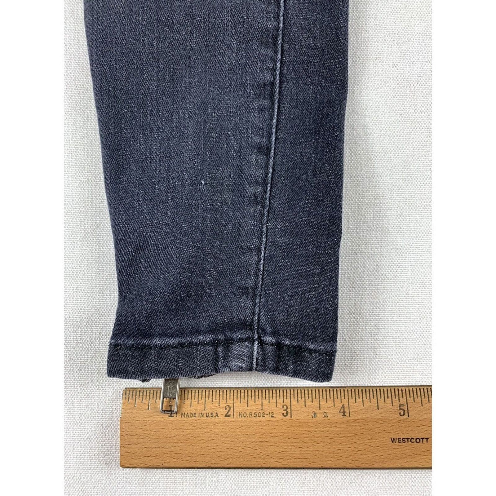 Vintage CURRENT ELLIOTT JEANS THE SOHO ZIP STILETTO WOMENS SIZE 24 BLACK ZIPPER BUTTONS POCKETS DENIM SKINNY 26 INSEAM REGULAR CARE: READY TO WEAR Size 42" / US 20 - 3 Thumbnail
