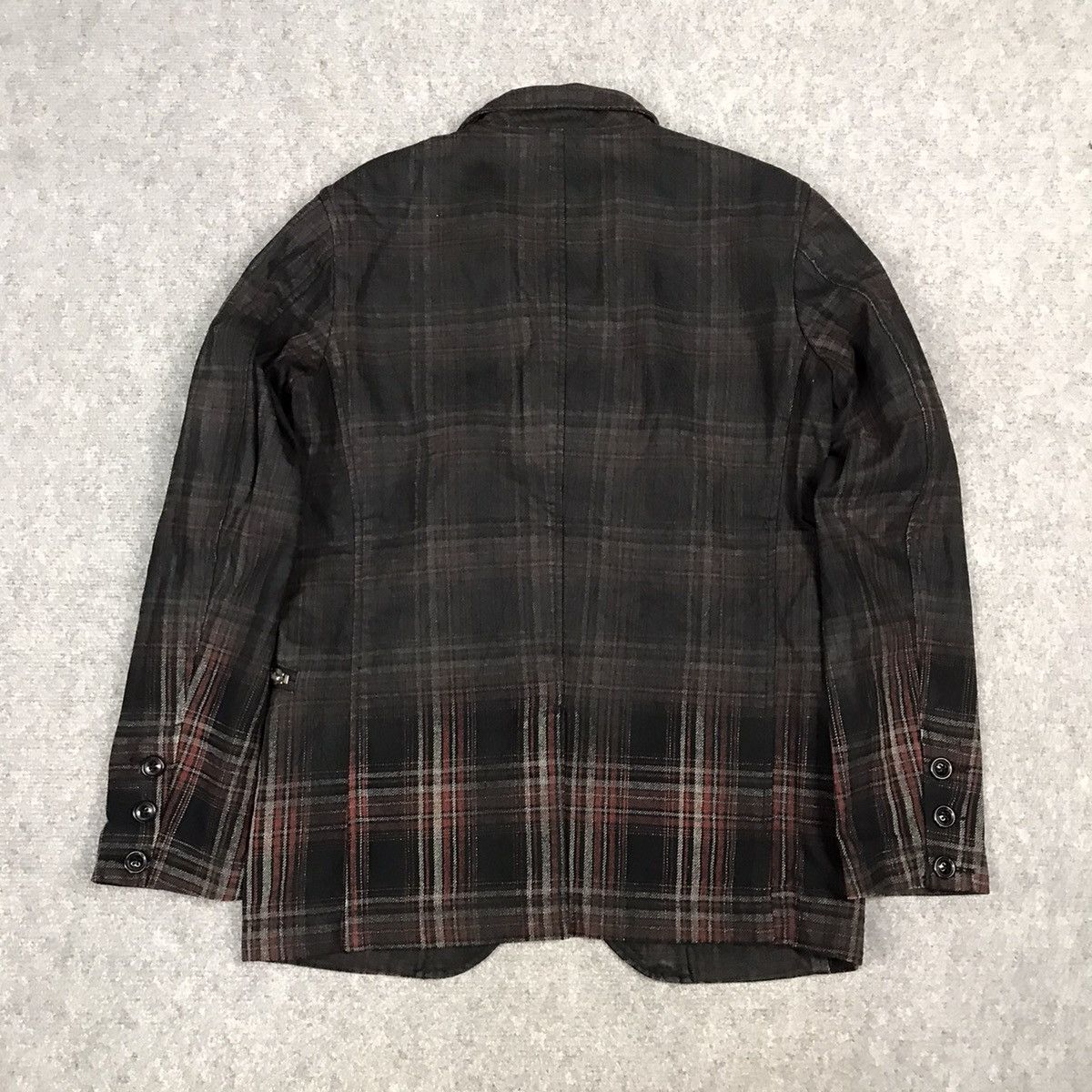 If Six Was Nine × Japanese Brand × Levi's Vintage Clothing LEVIS FLANNEL BLACK PUNK JAPAN STYLE BLAZER COAT JACKET Size US M / EU 48-50 / 2 - 7 Thumbnail