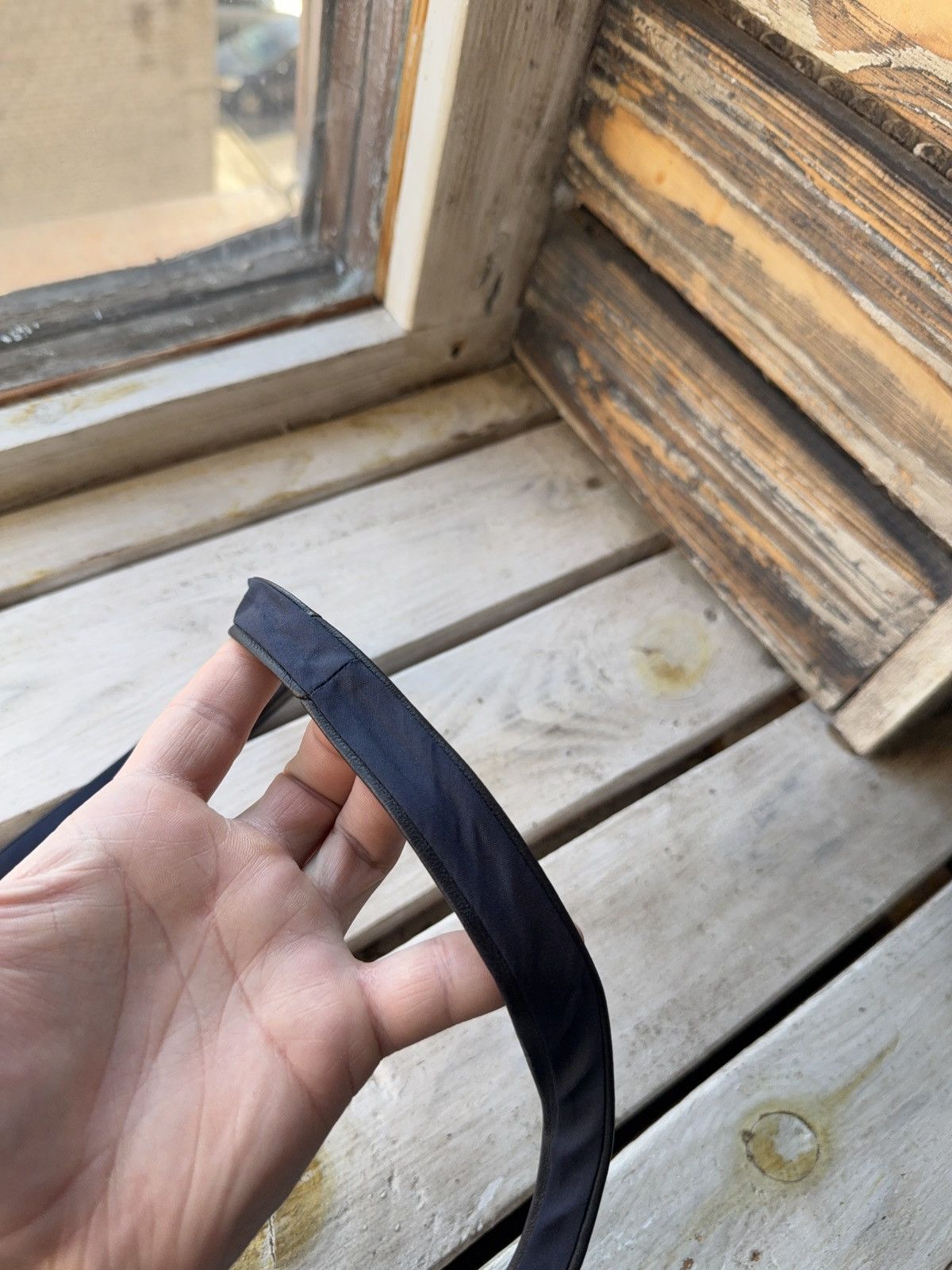 Japanese Brand Vntg Dark Blue W-Germany Leather Tie 90s Opium Rock Style Size ONE SIZE - 14 Thumbnail