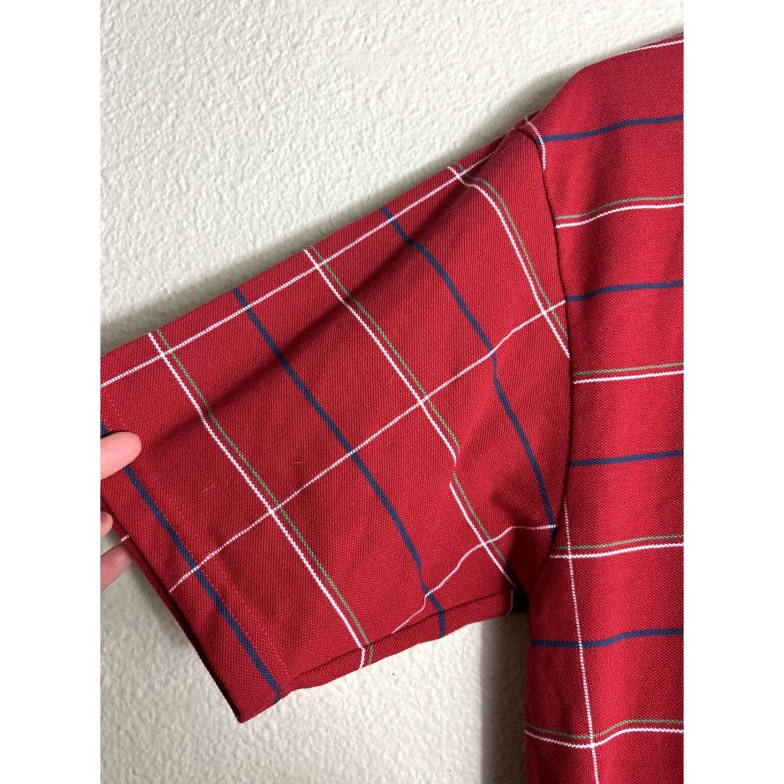 Vintage VINTAGE Boomerang Polo Shirt Striped Short Sleeve Red XL Mens Size US XL / EU 56 / 4 - 2 Thumbnail