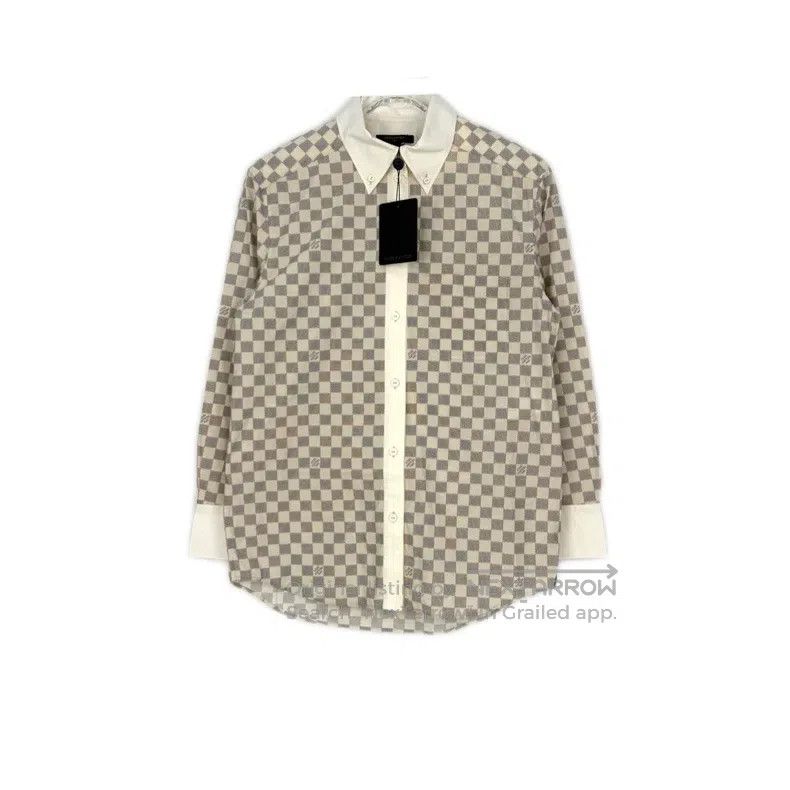 Louis Vuitton Louis Vuitton Beige checkerboard classic logo shirt Size XXS / US 00 / IT 34 - 1 Thumbnail