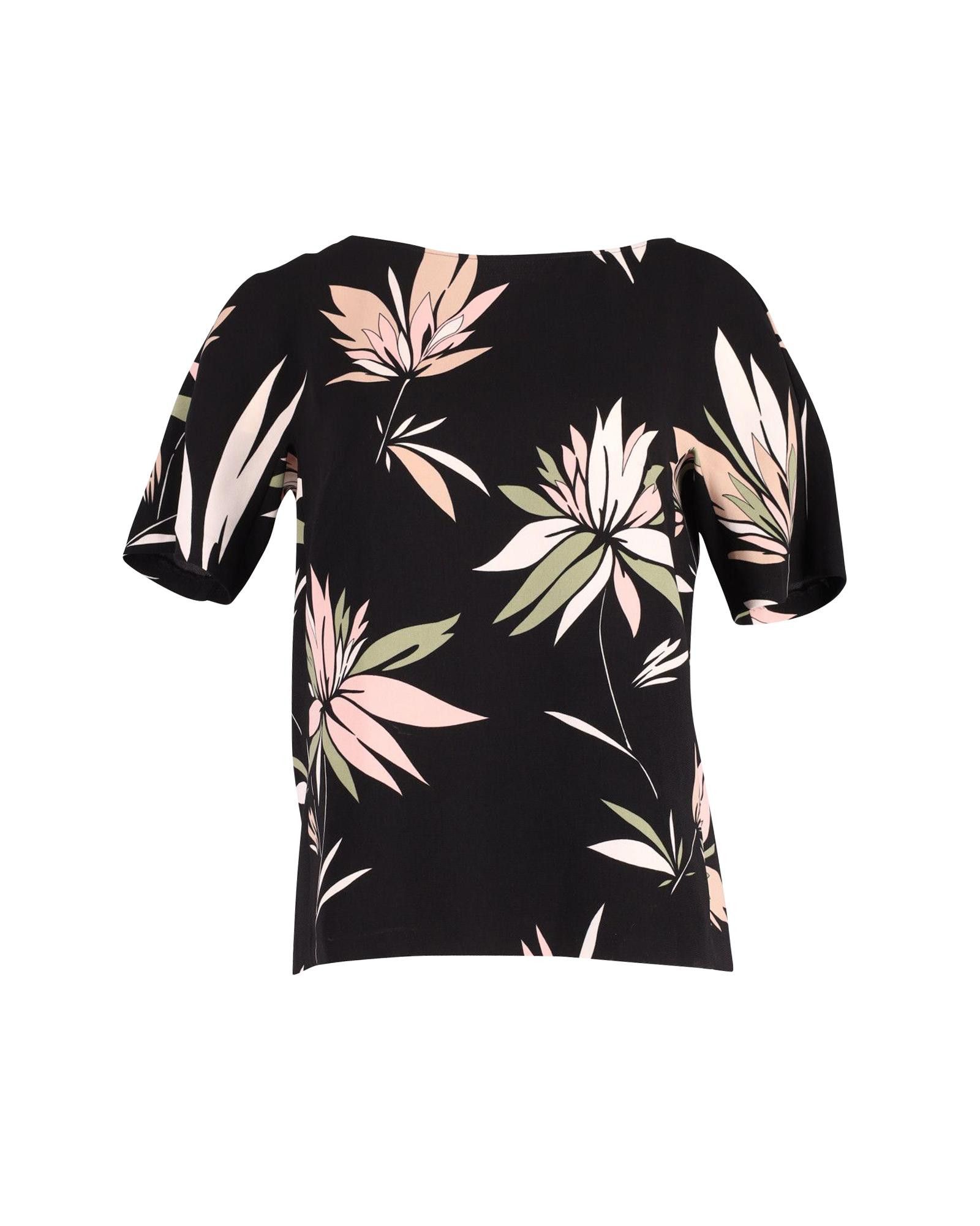 image of Floral Printed Polyester Top By Max Mara, Women's (Size Medium)