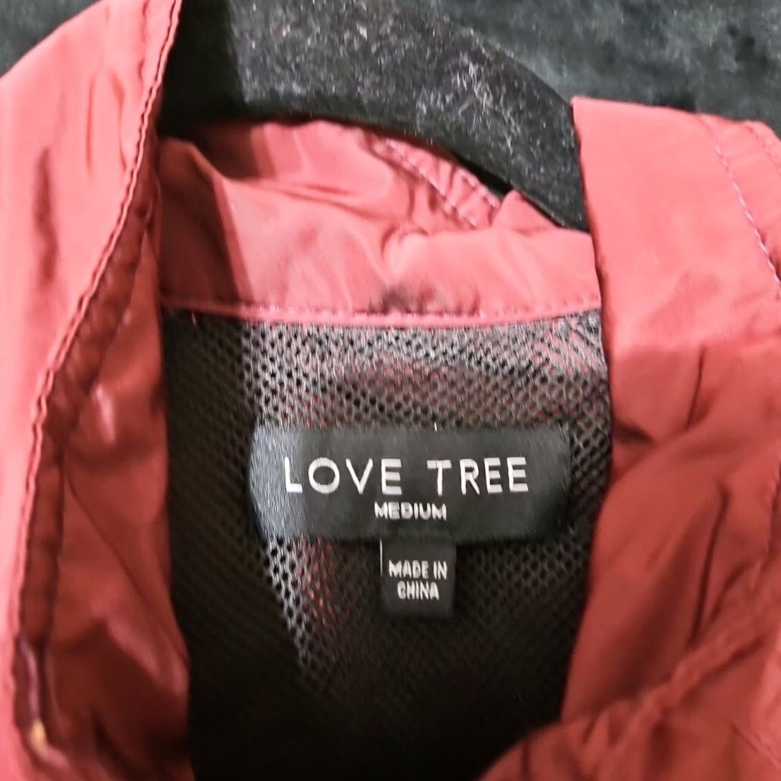 Vintage Love Tree Windbreaker Womens Adult Small Maroon Pink Crop Pullover Size M / US 6-8 / IT 42-44 - 2 Thumbnail
