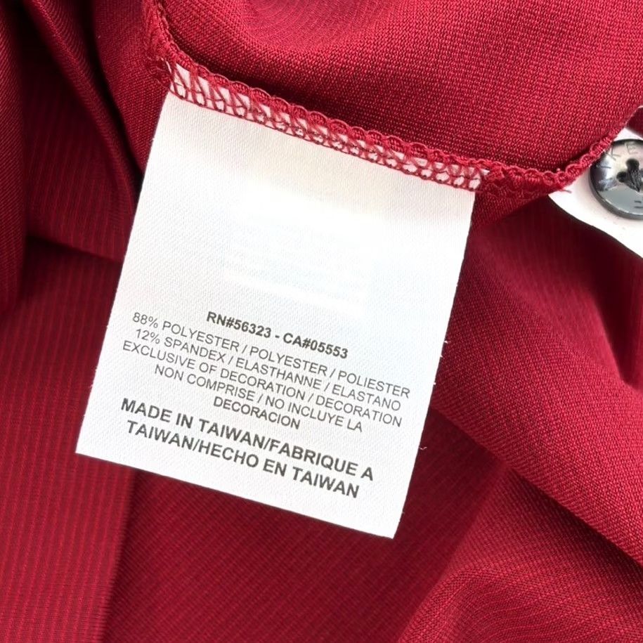 Nike Nike GOLF Polo Shirt Men's XL Red Dri-FIT UV Stretch Short Sleeve, Logo, (Polo) Size US XL / EU 56 / 4 - 6 Thumbnail