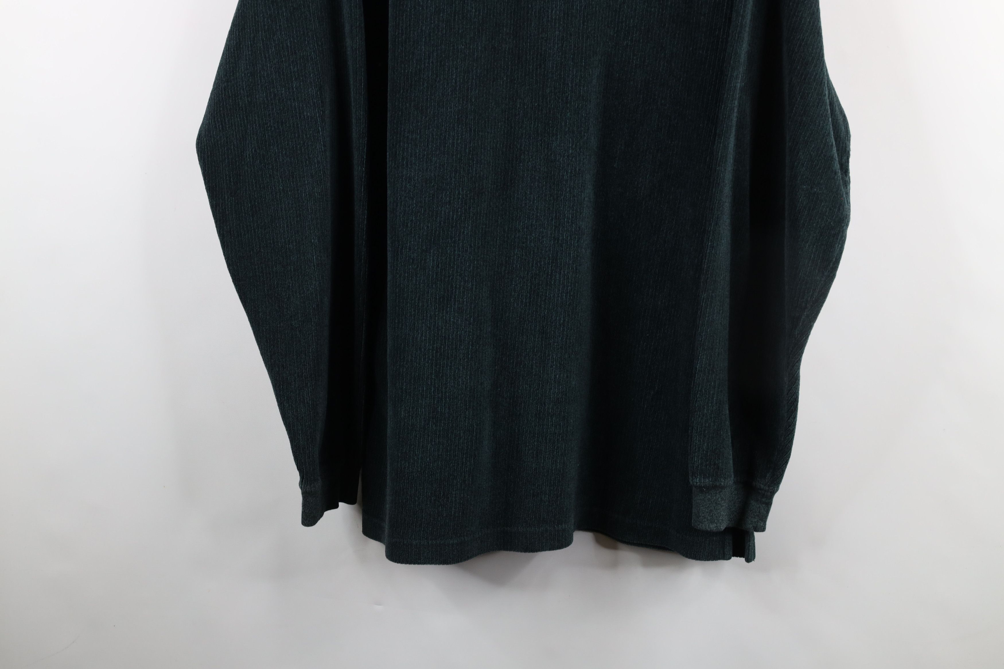 Vintage Vintage 90s Streetwear Ribbed Collared Long Sleeve Polo Size US XL / EU 56 / 4 - 3 Thumbnail