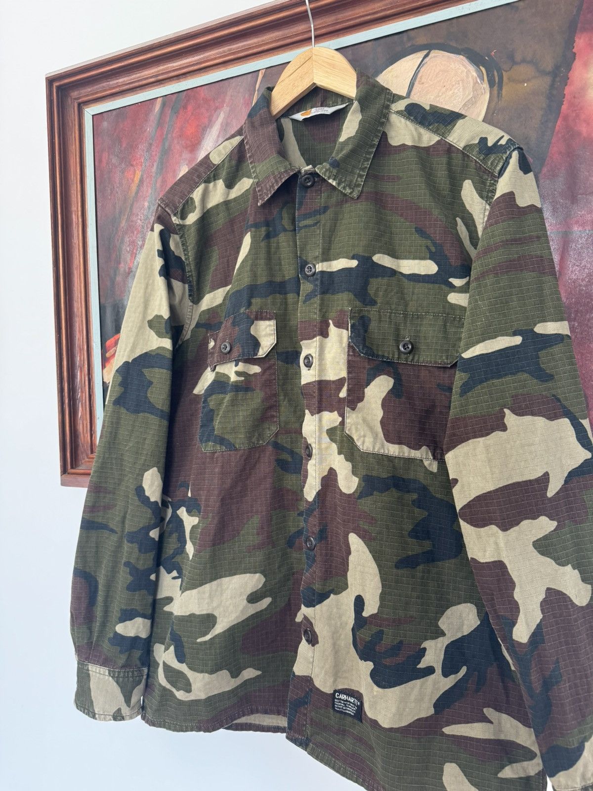 Carhartt Carhartt Button Up Shirt Military Camo Fullprint Skate Work Size US M / EU 48-50 / 2 - 3 Thumbnail