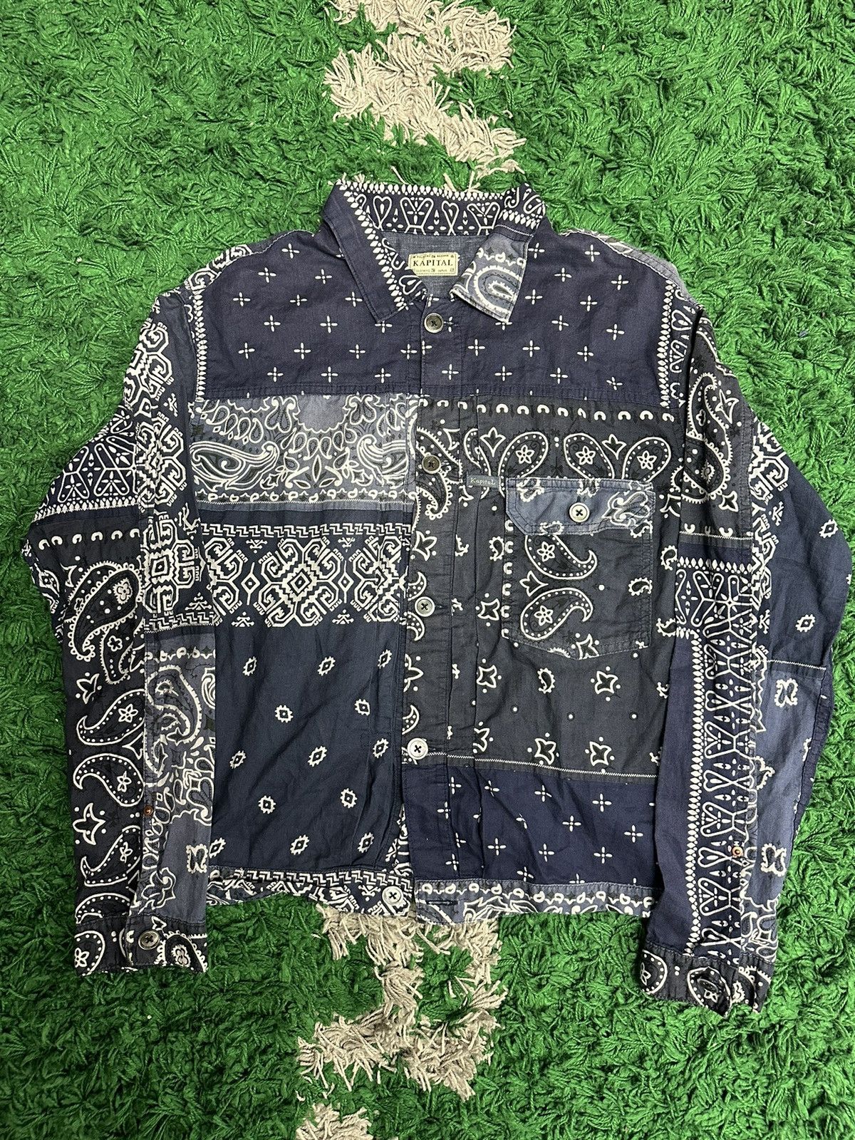 Denim Kapital Bandana Sweatshirt Kapital Kountry Patchwork Bandana