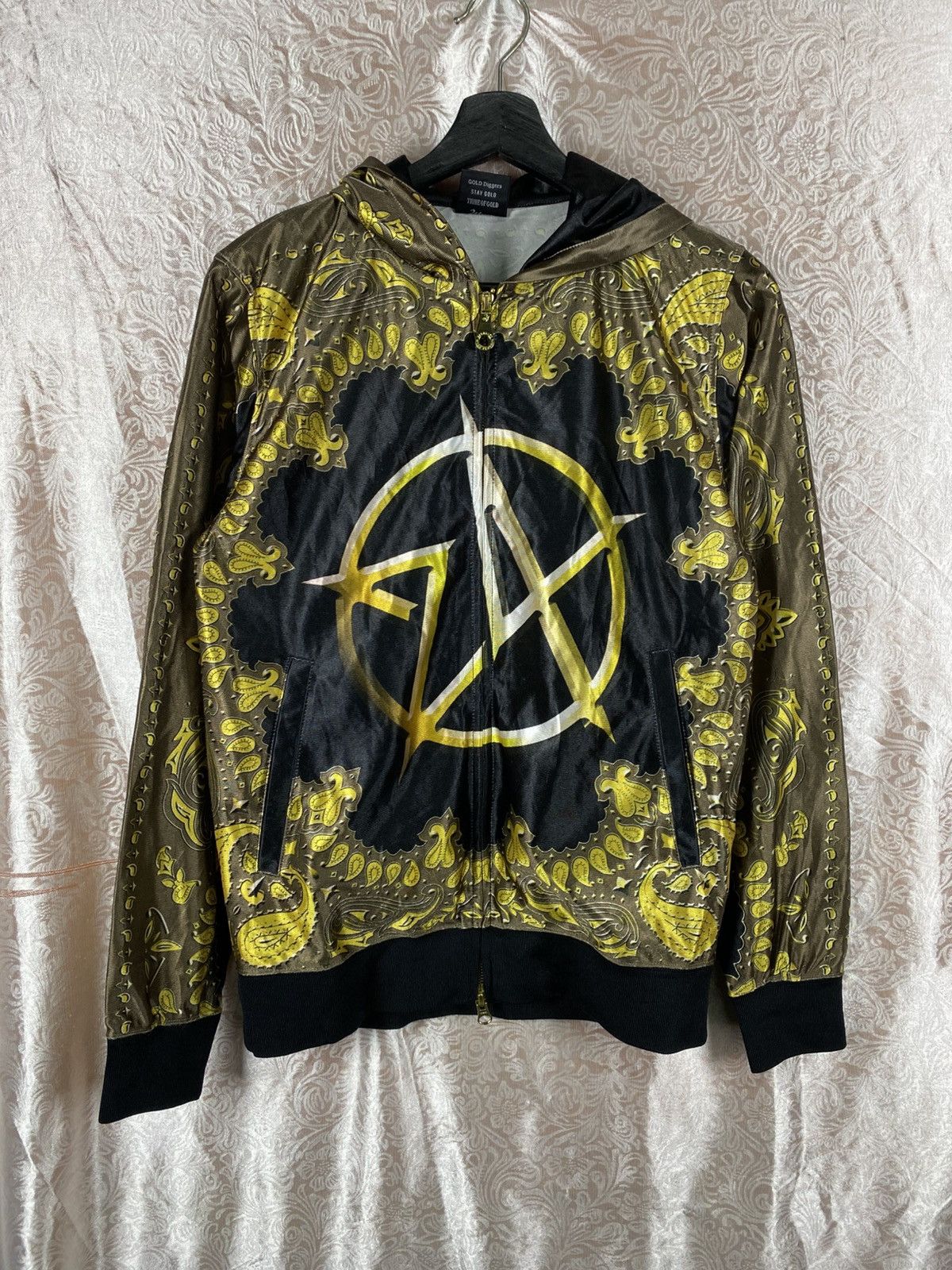 Japanese Brand 24 Karats Gold Diggers Full Print Hoodie Jacket Bandana Gold Size US S / EU 44-46 / 1 - 3 Thumbnail