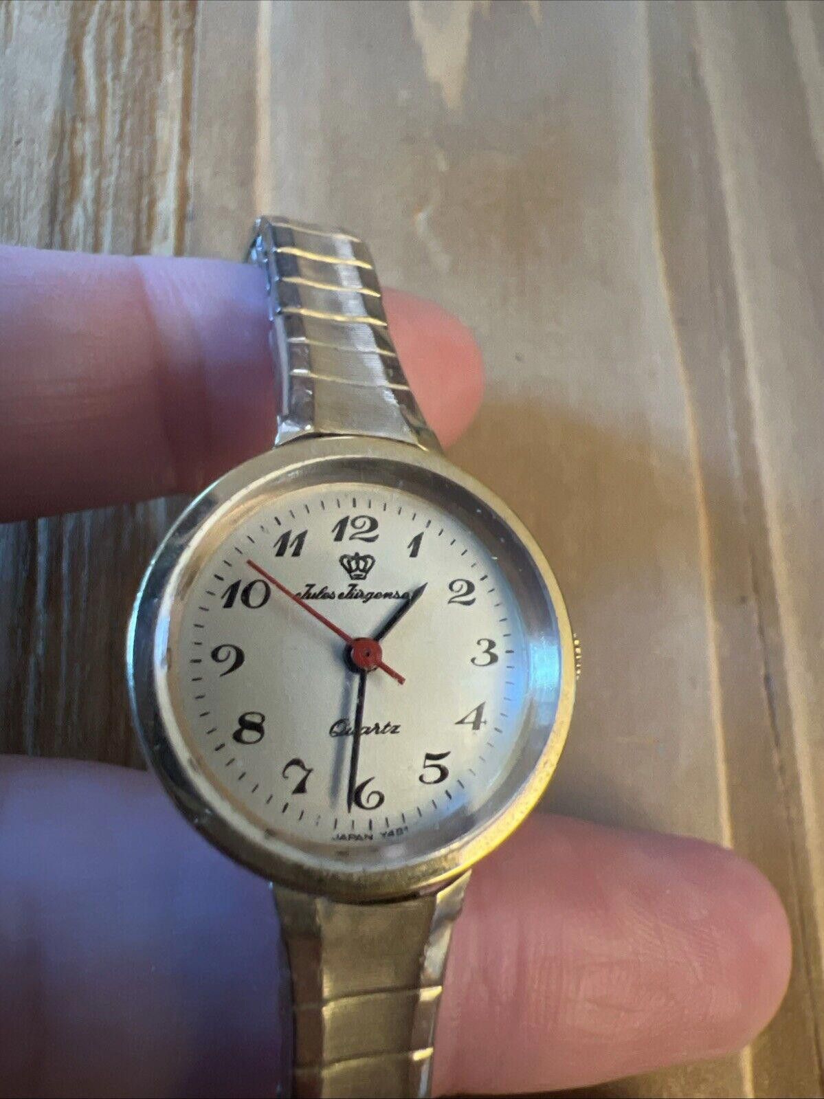 Designer jules jurgensen 10k Rgp Ladies Quartz Watch New Battery Size ONE SIZE - 2 Thumbnail