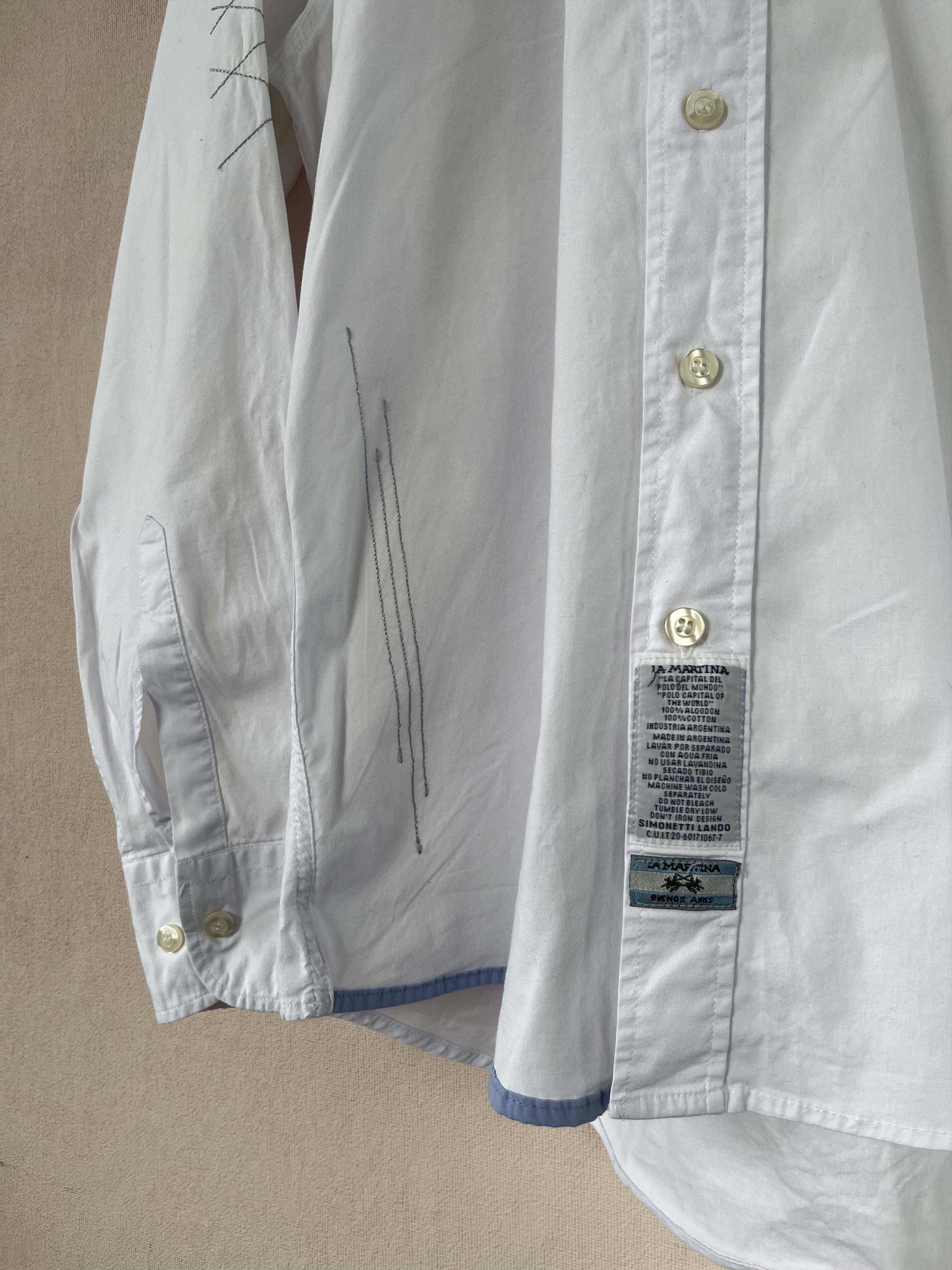 La Martina La Martina Collared Button-Down Shirt White Argentina 3 Size US M / EU 48-50 / 2 - 5 Thumbnail