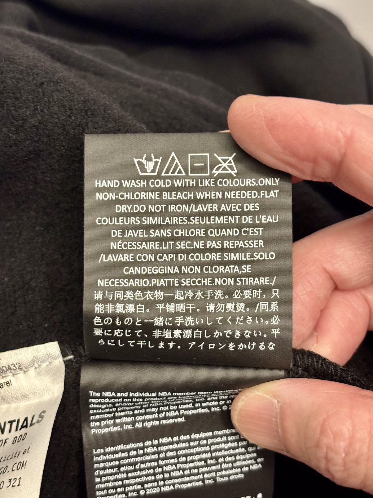 Essentials × NBA Fear of God NBA x Essentials Hoodie - Black XL Size US XL / EU 56 / 4 - 14 Thumbnail