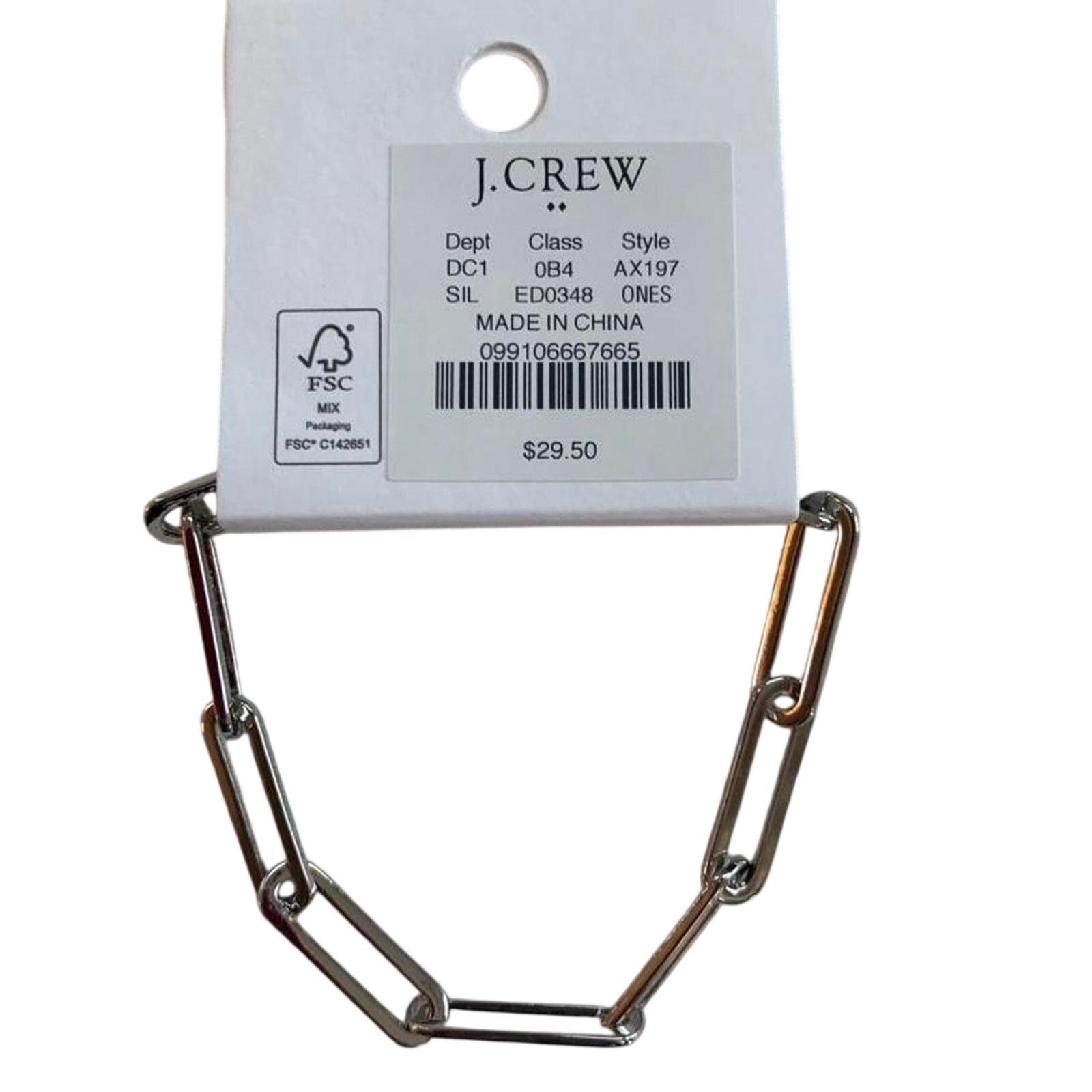 J.Crew New J.Crew Paper Clip Link Bracelet Size ONE SIZE - 3 Thumbnail
