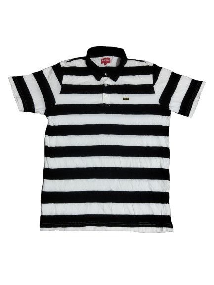 Supreme Supreme Stripe Velour Polo Shirt | Grailed