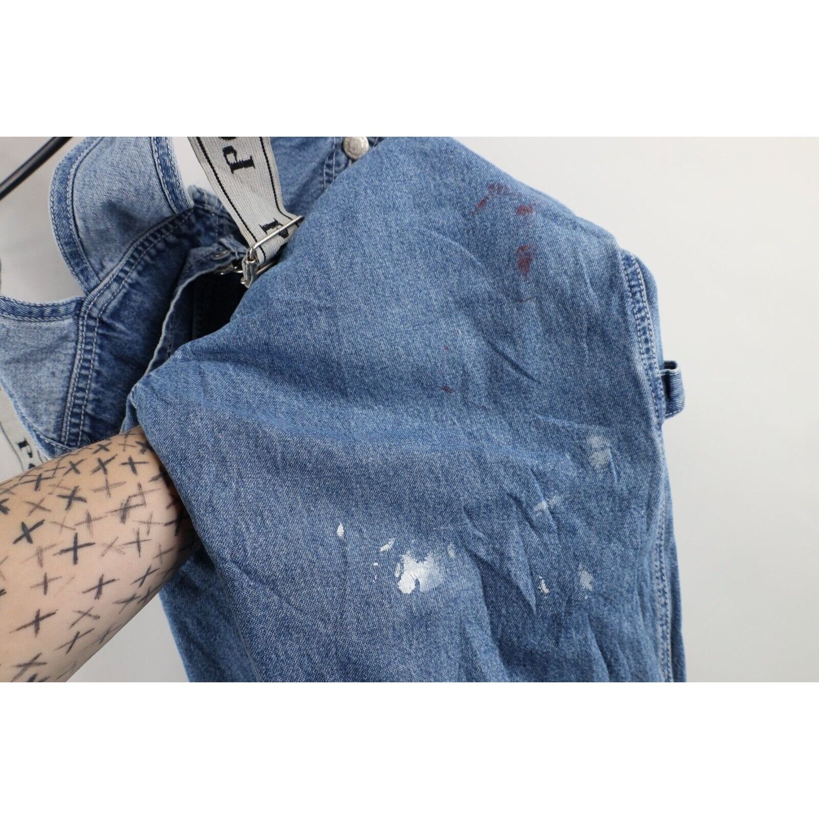 Disney × Vintage Vintage 90s Disney Distressed Winnie the Pooh Denim Overalls Size M / US 6-8 / IT 42-44 - 11 Thumbnail
