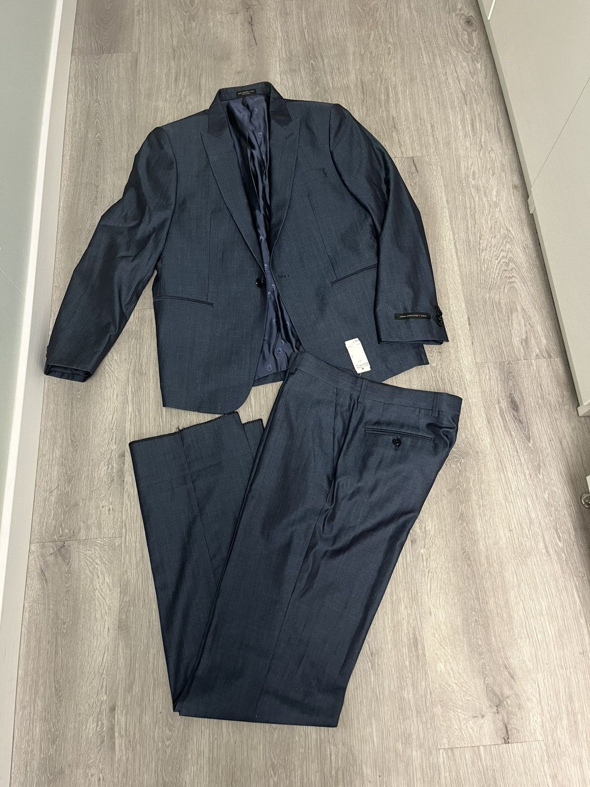 John Varvatos Blue suit. Pants and jacket. Medium Size 40R - 18 Thumbnail