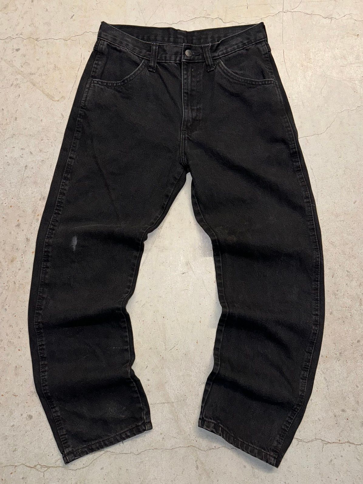 Vintage Crazy Vintage 90s Carhartt Style Faded Black Baggy Jeans Size US 31 - 1 Preview