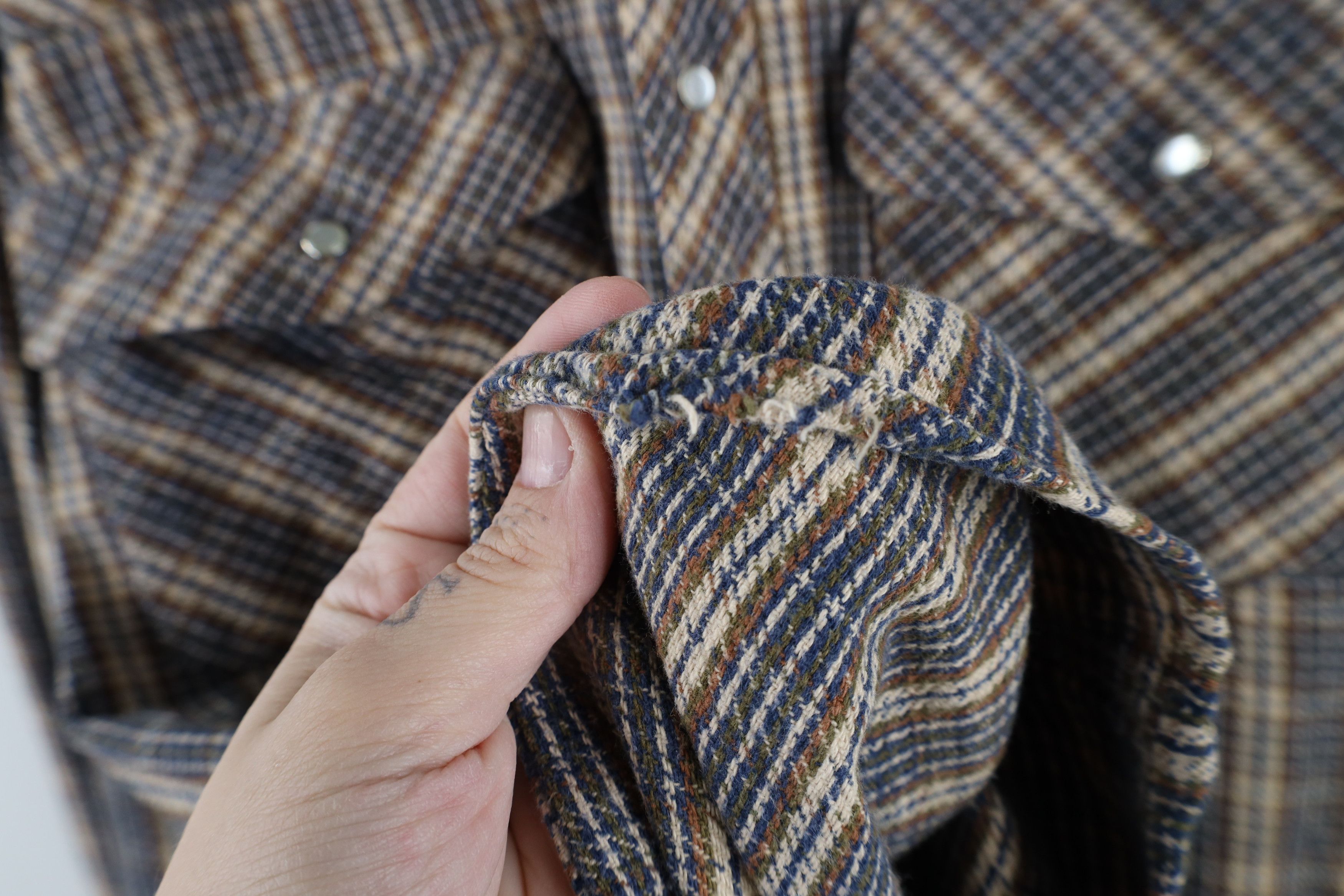 Vintage Vintage 90s Streetwear Flannel Snap Button Shirt Plaid Size US M / EU 48-50 / 2 - 6 Thumbnail