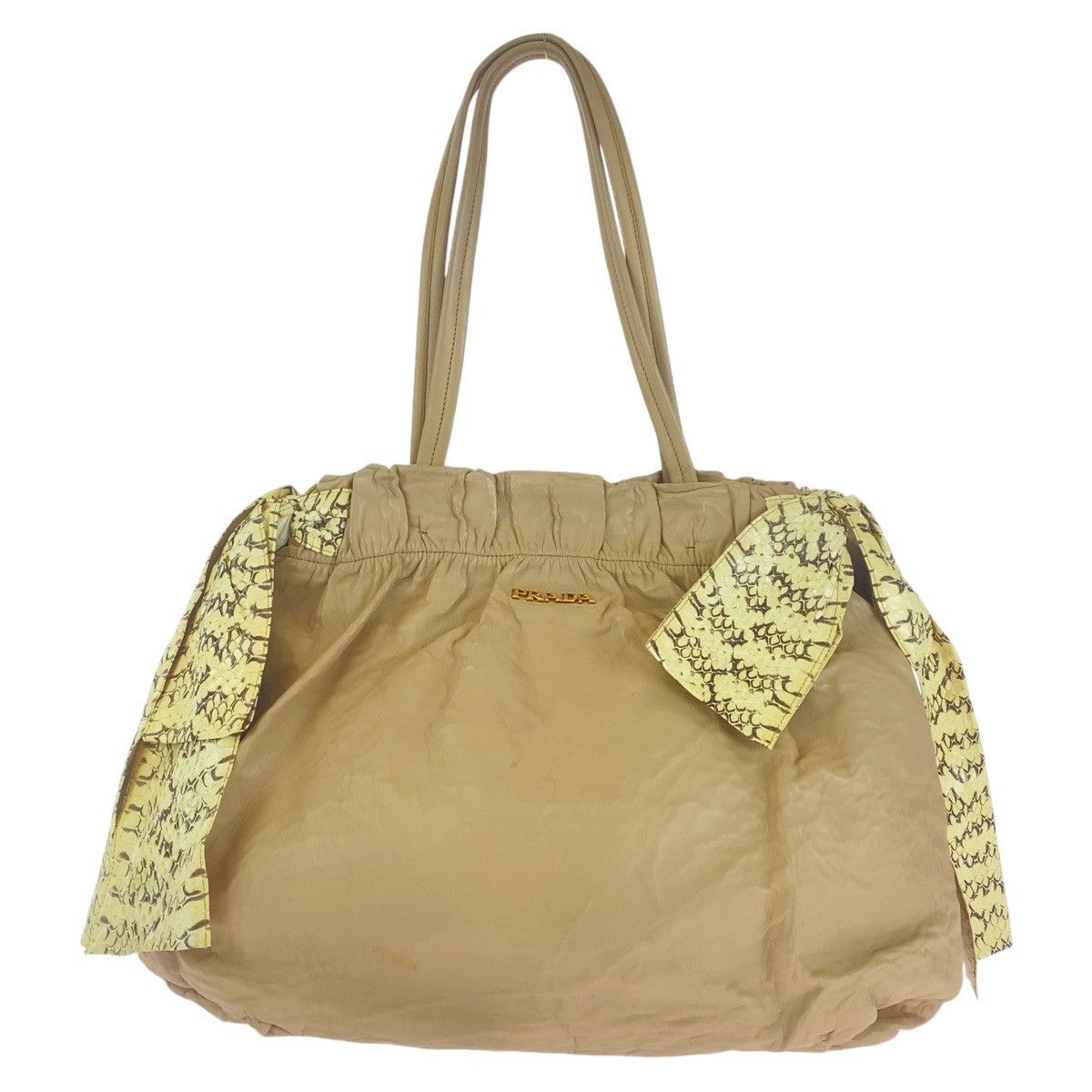 Prada Prada Prada Ribbon Leather Python 2way Bag Leather Shoulder Bag DUTY FREE for USA Size ONE SIZE - 1 Thumbnail