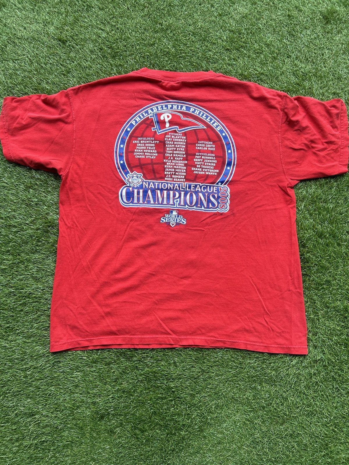 Majestic Philadelphia Phillies 2008 National League Champions T Shirt Size US L / EU 52-54 / 3 - 4 Thumbnail